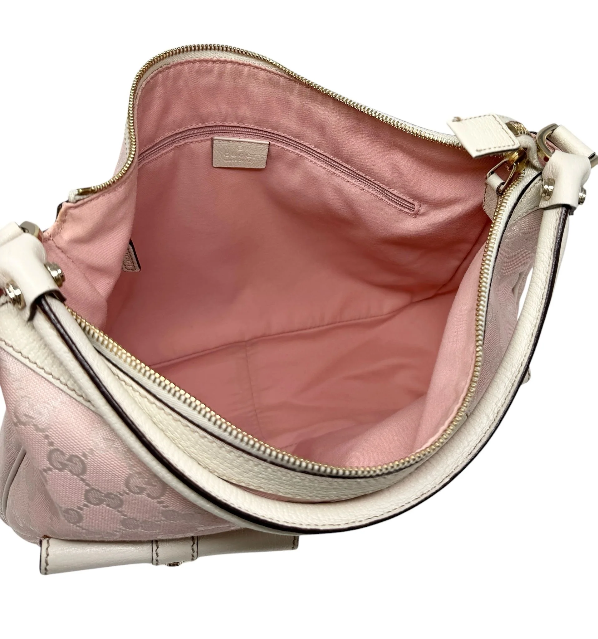 Gucci Baby Pink Canvas Logo Shoulder Bag - Image 3
