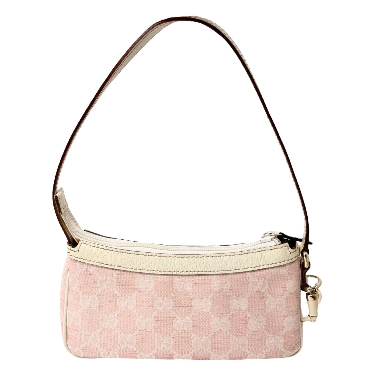 Gucci Baby Pink Canvas Logo Shoulder Bag - Image 2