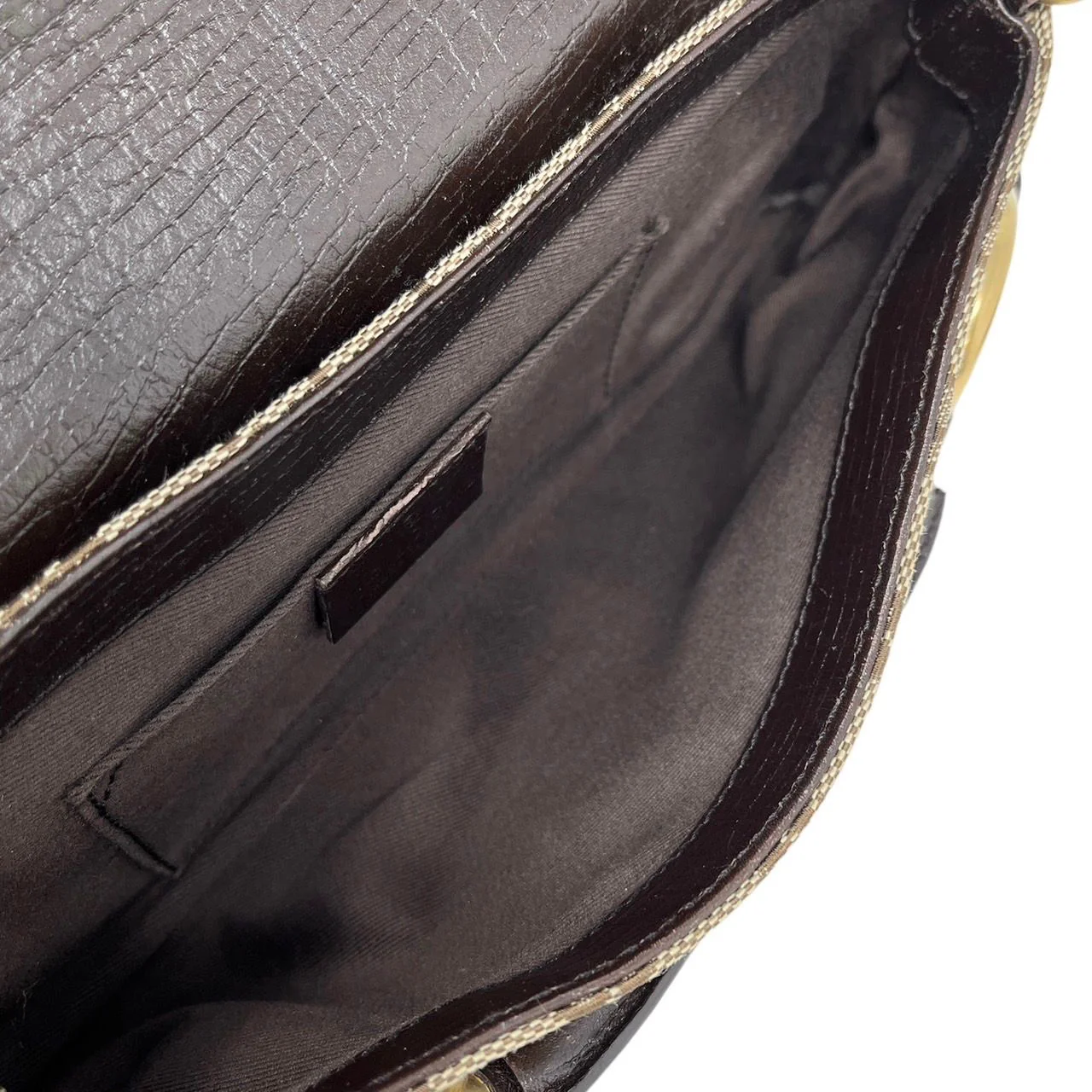 Gucci Beige Horsebit Logo Shoulder Bag - Image 3