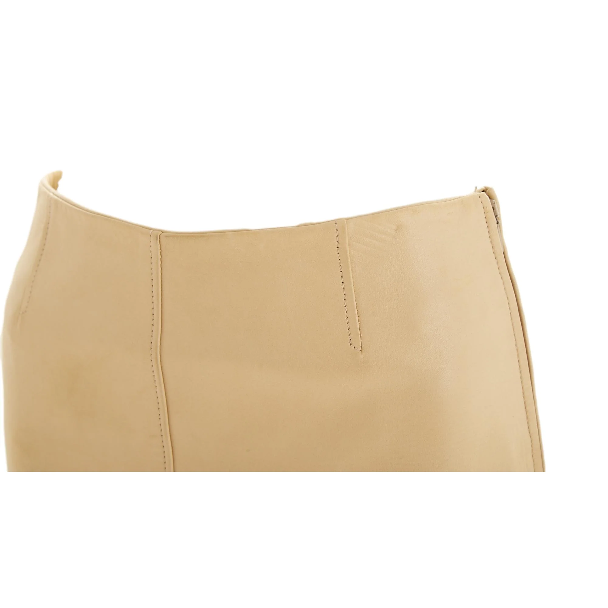 Gucci Beige Leather Skirt - Image 3