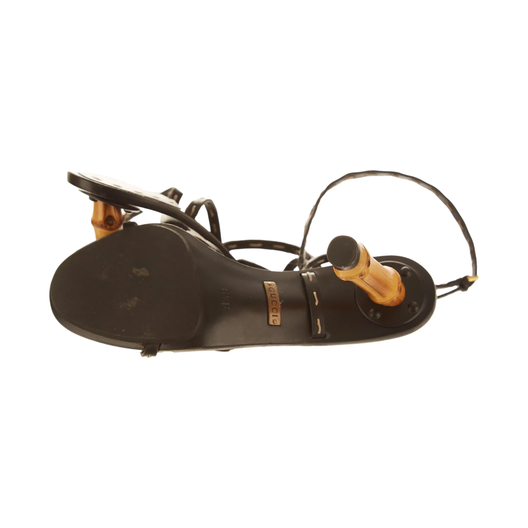 Gucci Black Bamboo Heels - Image 3
