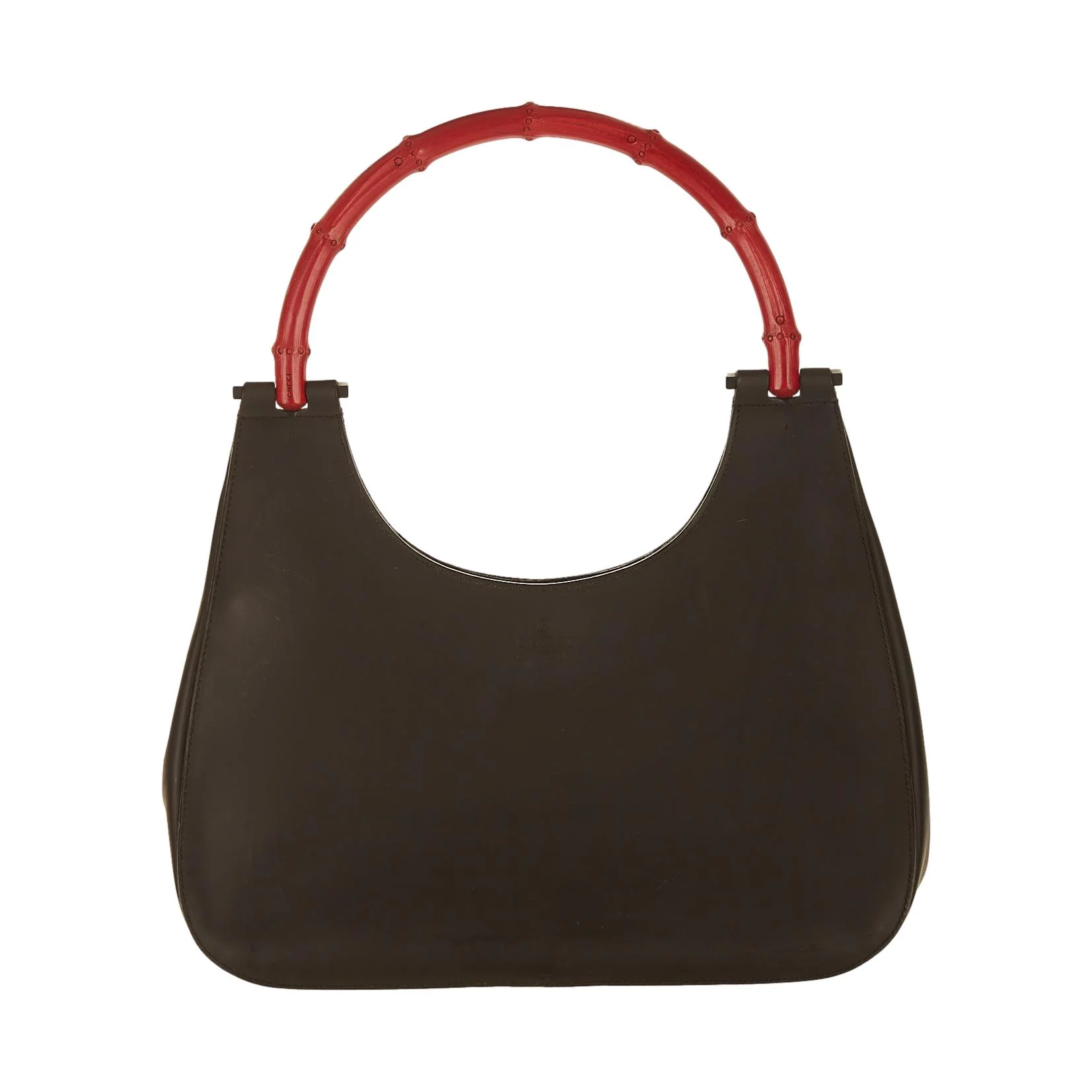 Gucci Black Bamboo Top Handle Bag - Image 2