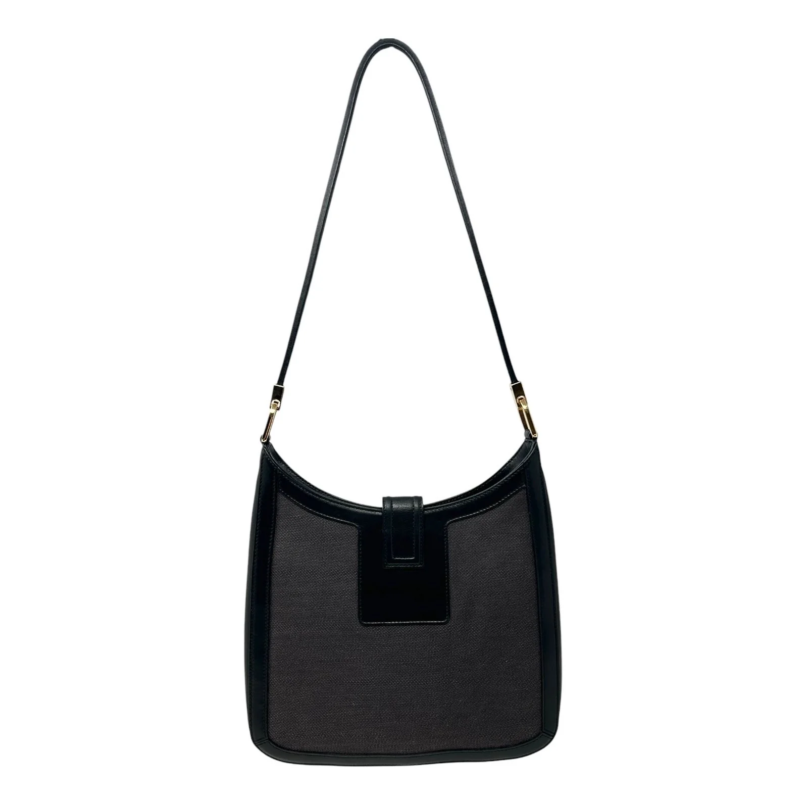 Gucci Black Canvas Logo Shoulder Bag - Image 2