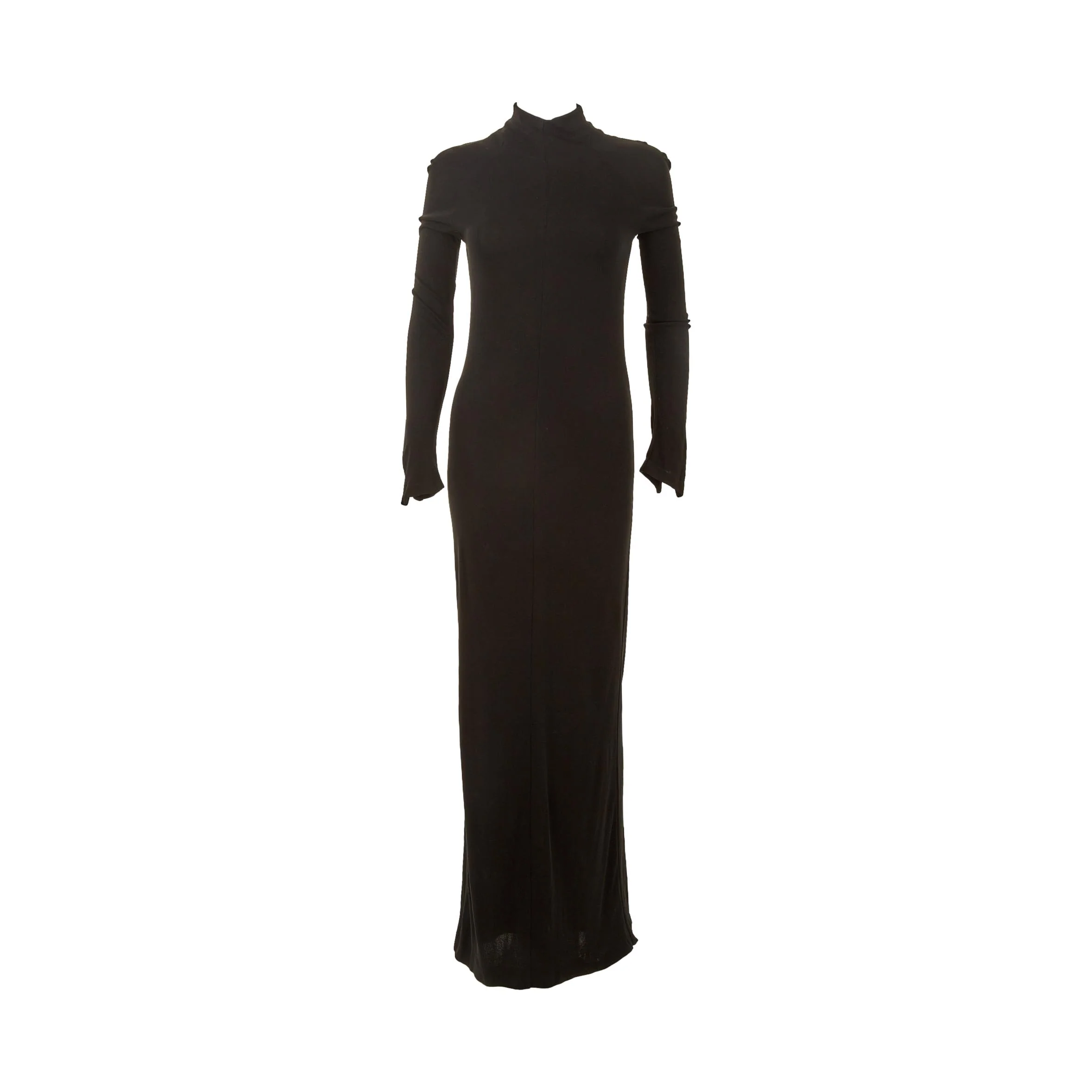 Gucci Black Long Sleeve Dress With Belt