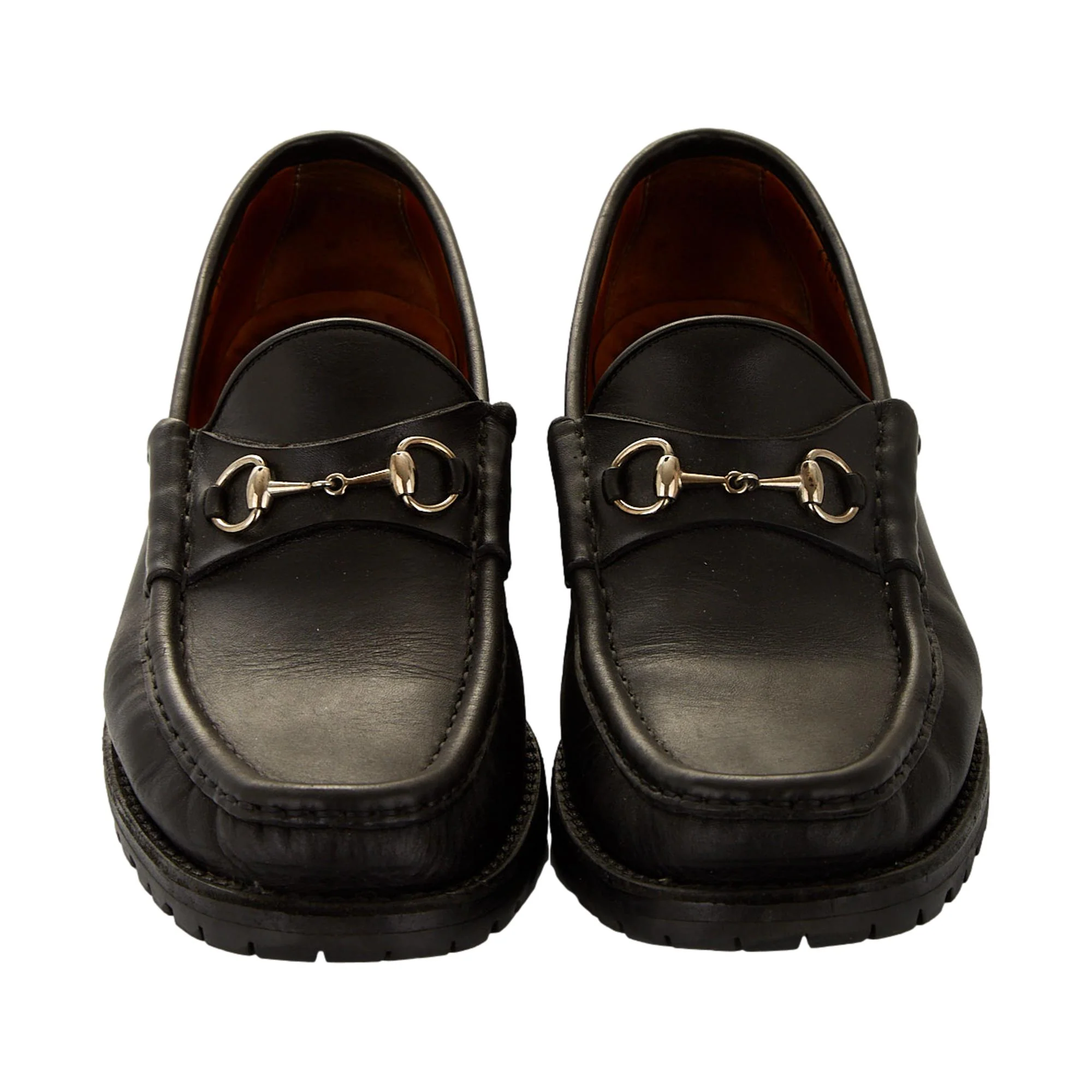 Gucci Black Horsebit Loafers - Image 2