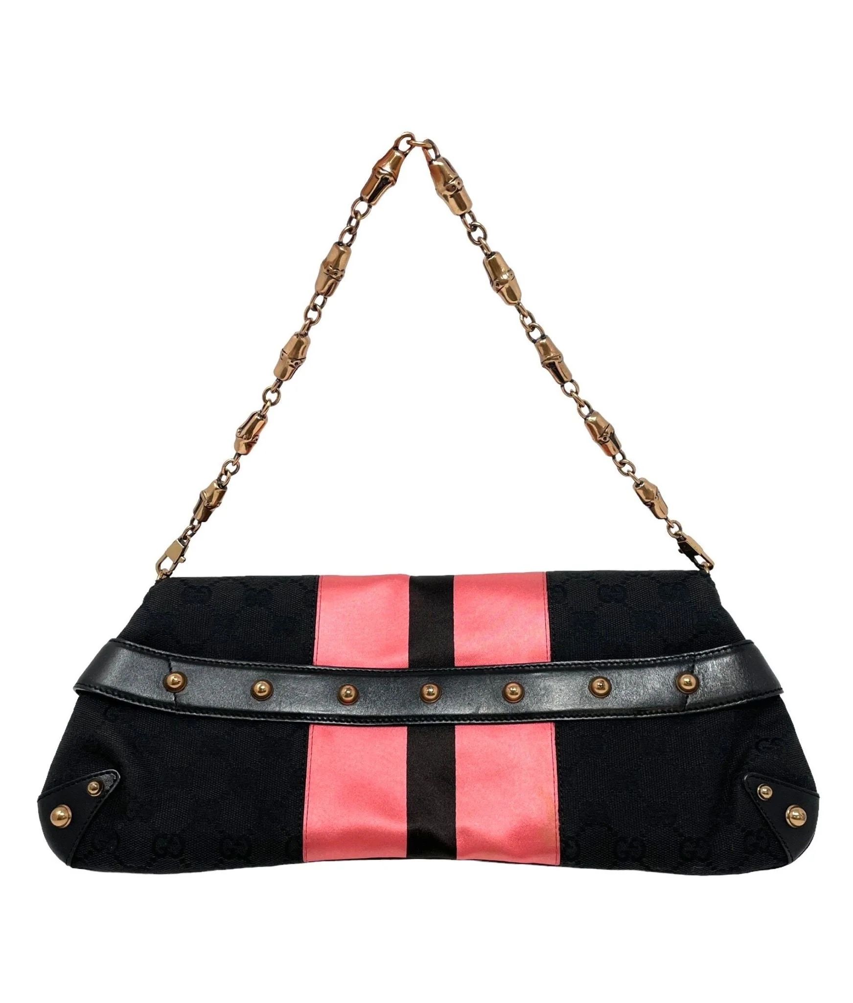 Gucci Black Horsebit Logo Shoulder Bag - Image 2