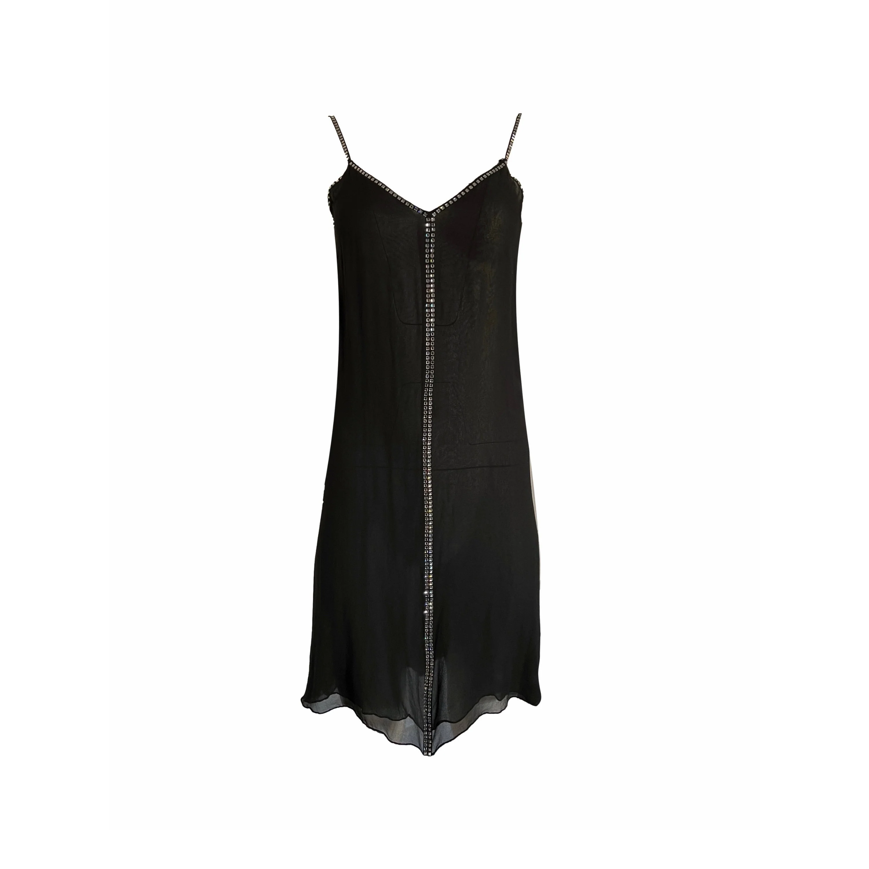 Gucci Black Rhinestone Tom Ford Sheer Dress