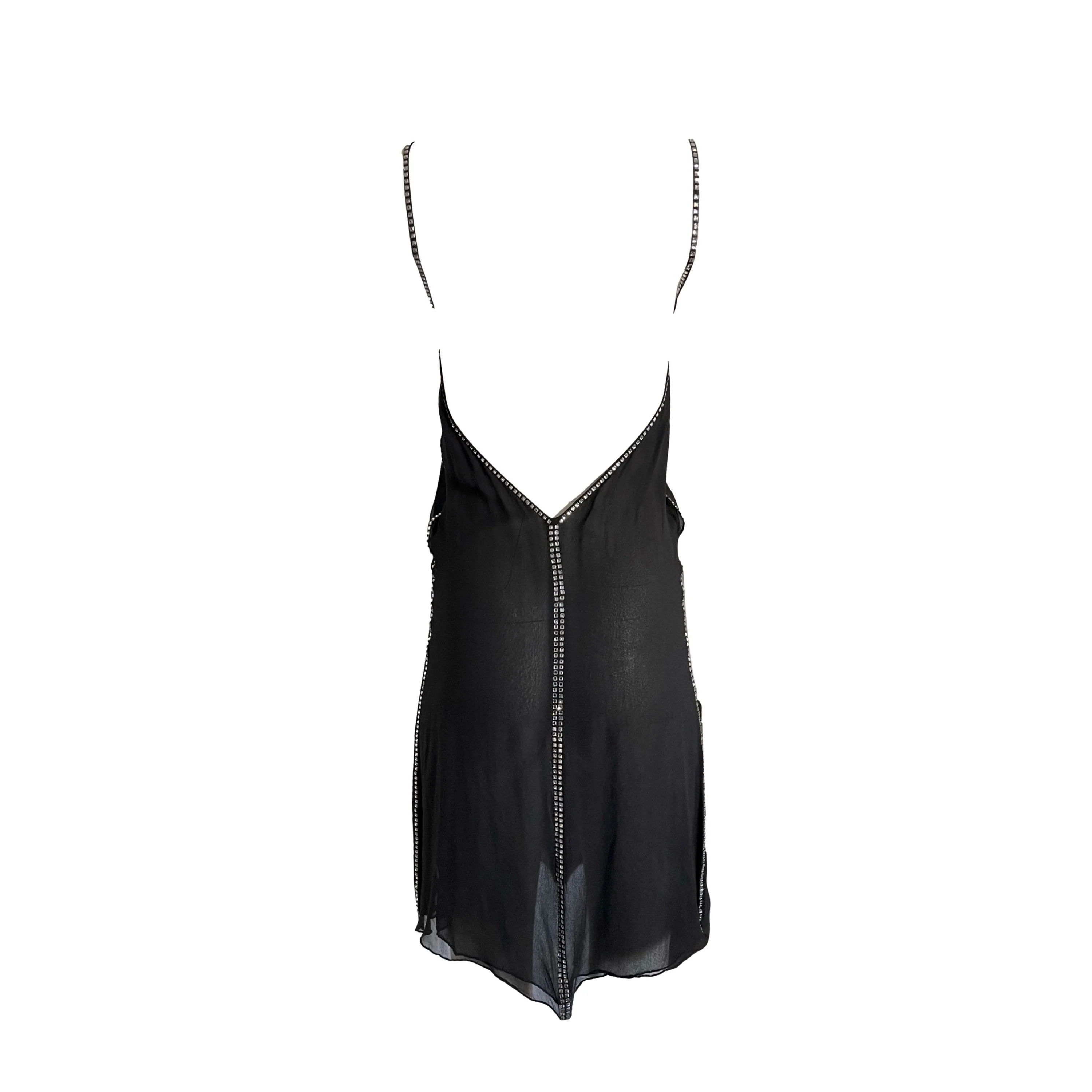 Gucci Black Rhinestone Tom Ford Sheer Dress - Image 2