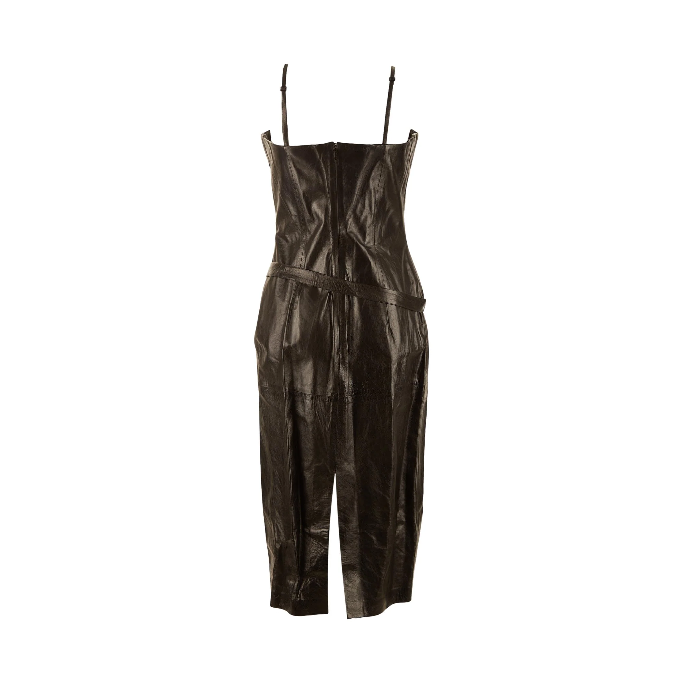 Gucci Black Leather Dress - Image 2