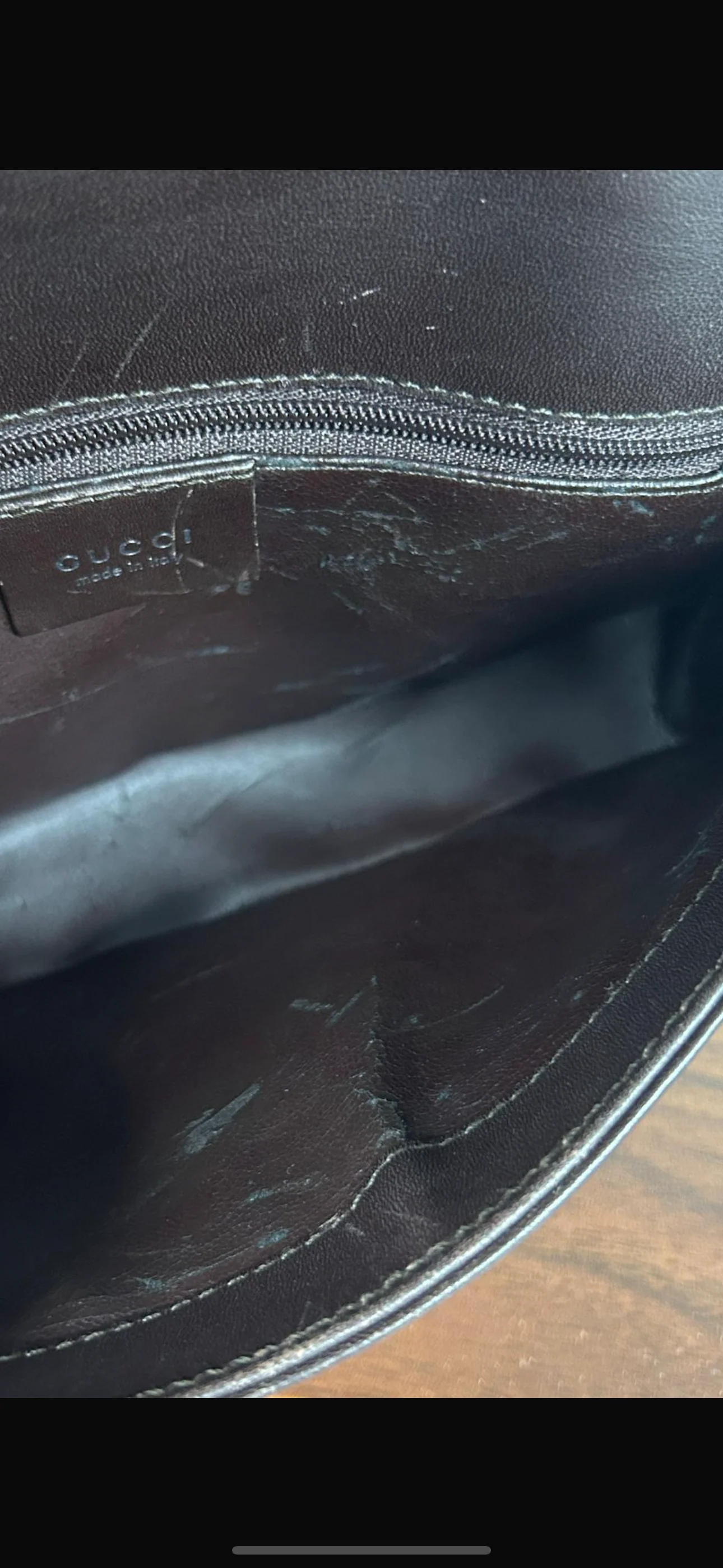 Gucci Black Leather Jumbo Logo Shoulder Bag - Image 3