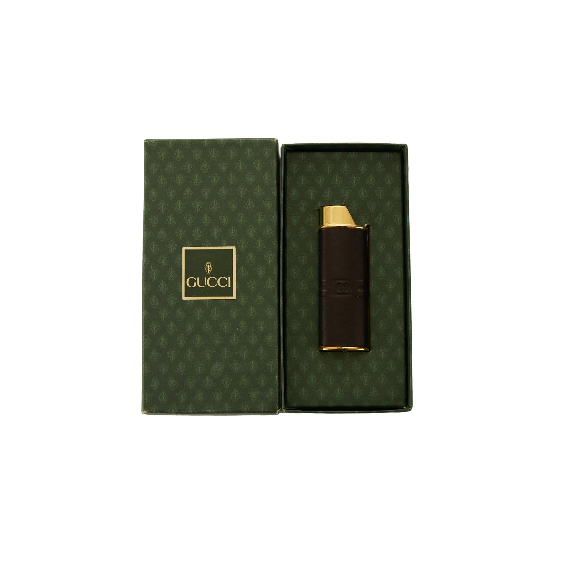 Gucci Black Leather Logo Lighter Case - Image 3