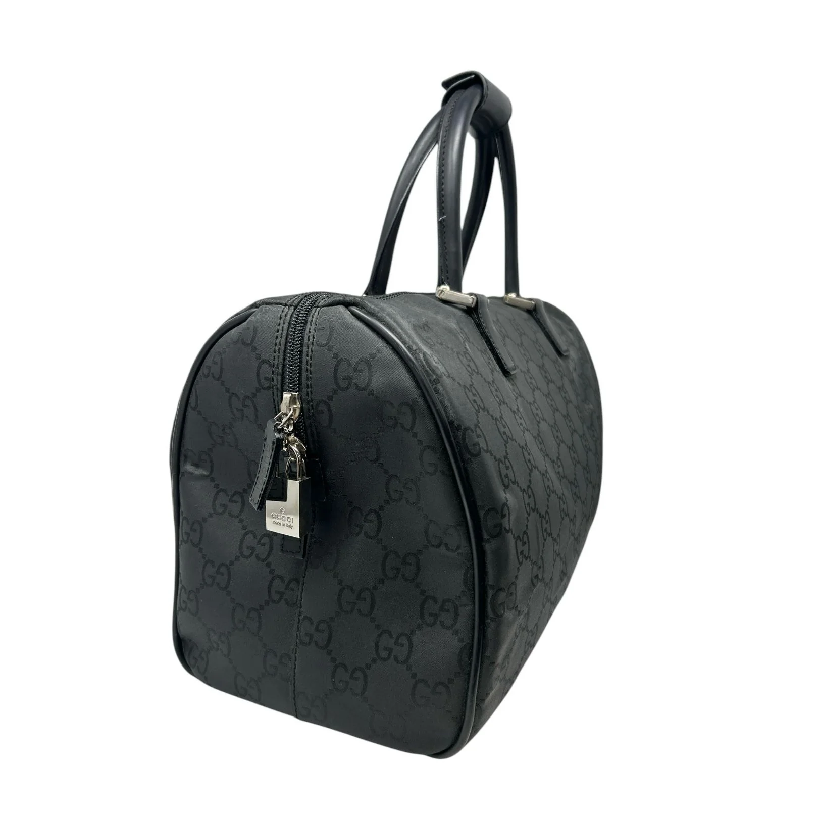 Gucci Black Logo Overnight Bag - Image 3