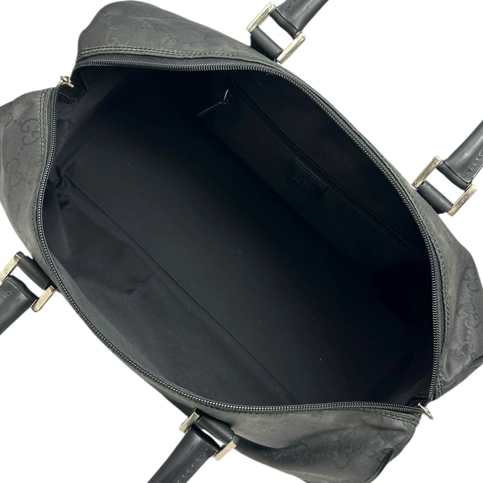 Gucci Black Logo Overnight Bag - Image 4