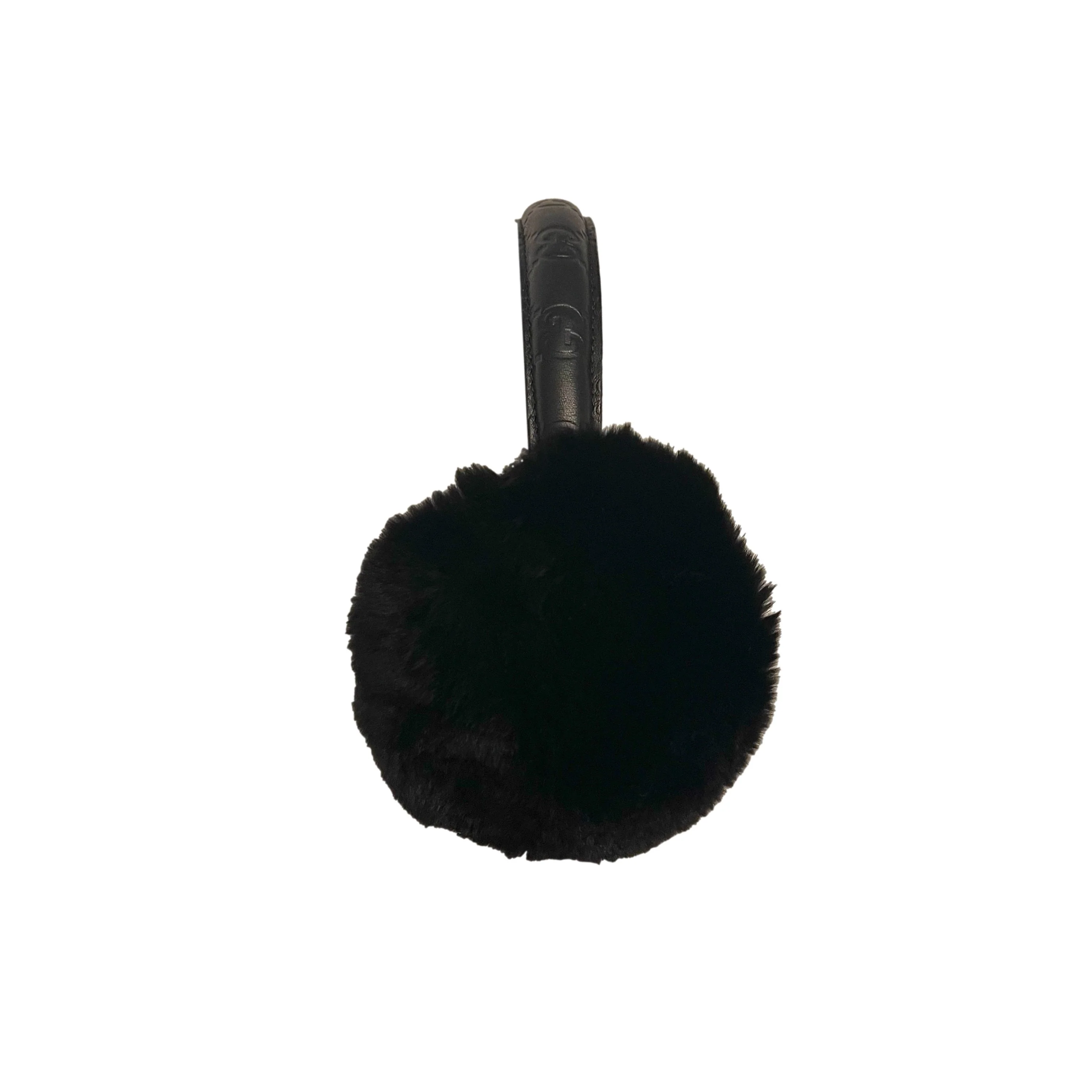 Gucci Black Logo Fur Ear Muffs