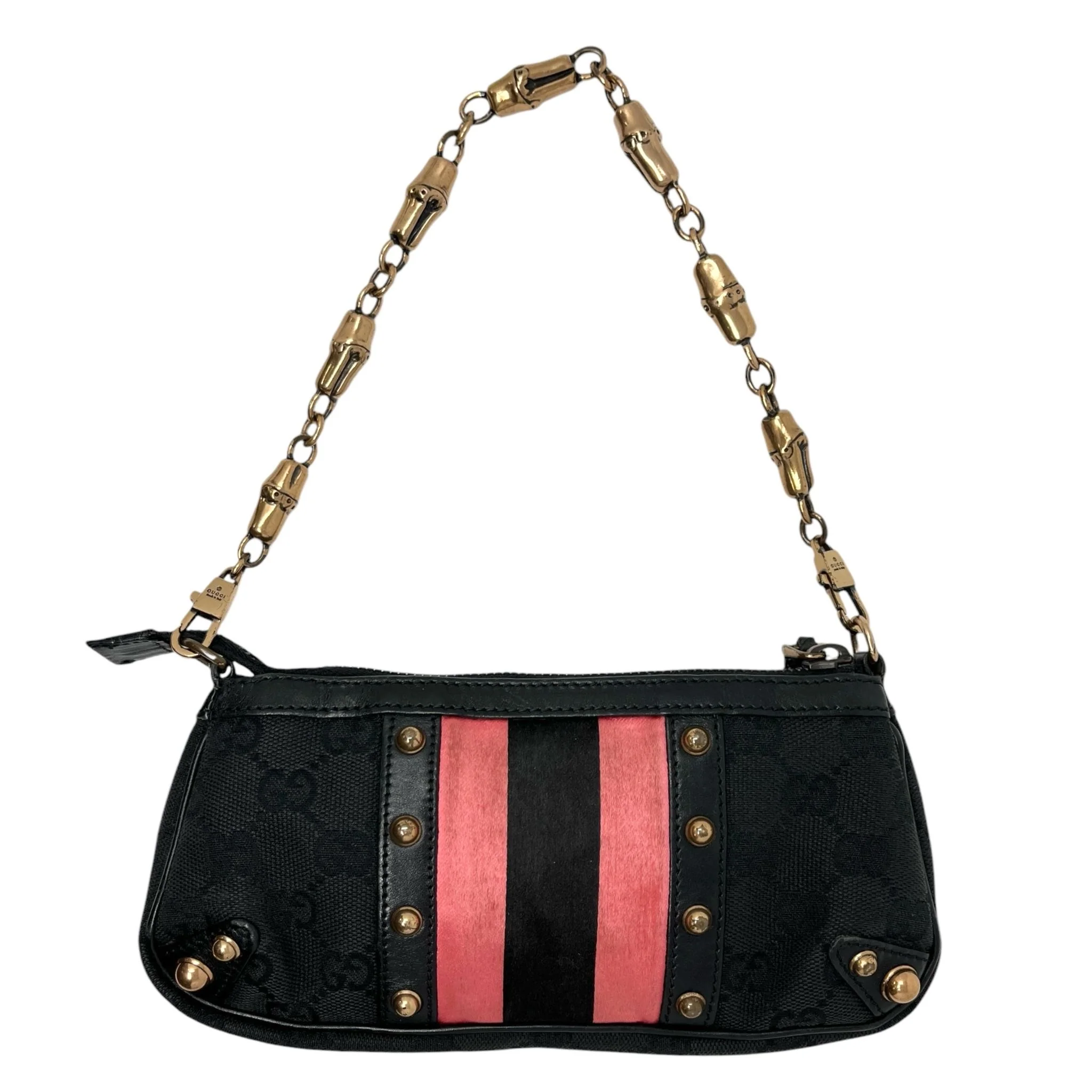 Gucci Black Logo Mini Bamboo Bag - Image 2