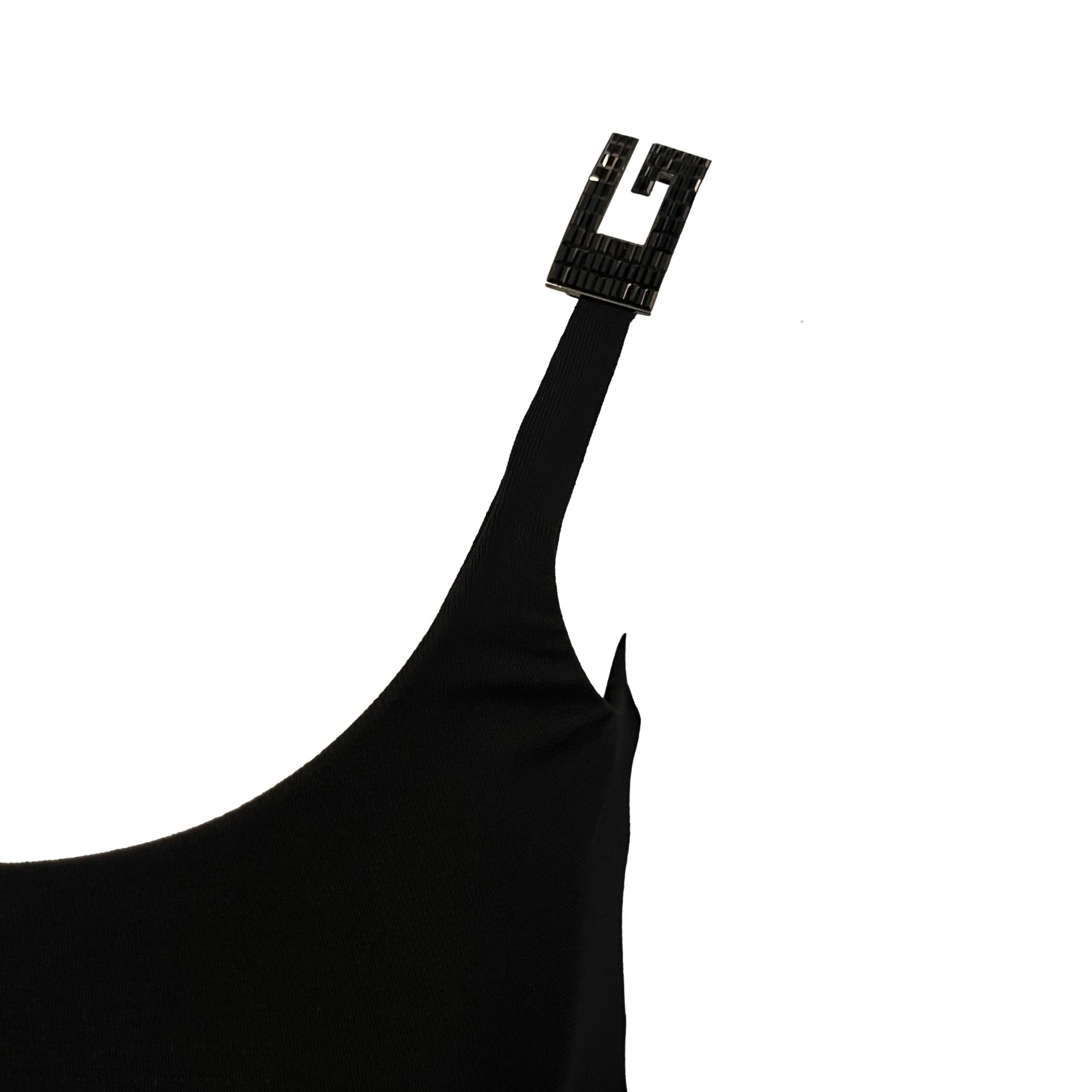Gucci Black Logo One Shoulder Dress - Image 2