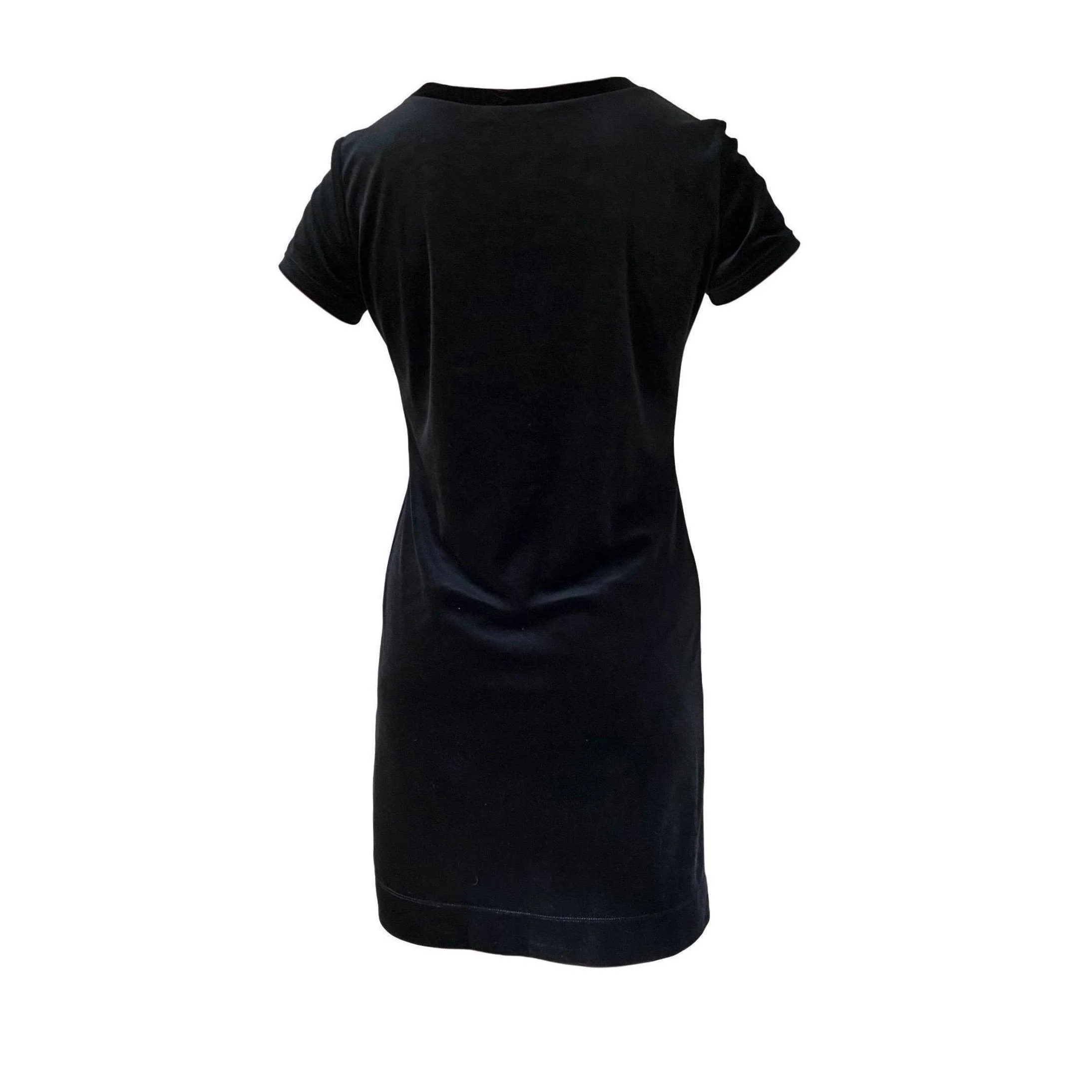 Gucci Black Logo Velour Dress - Image 2