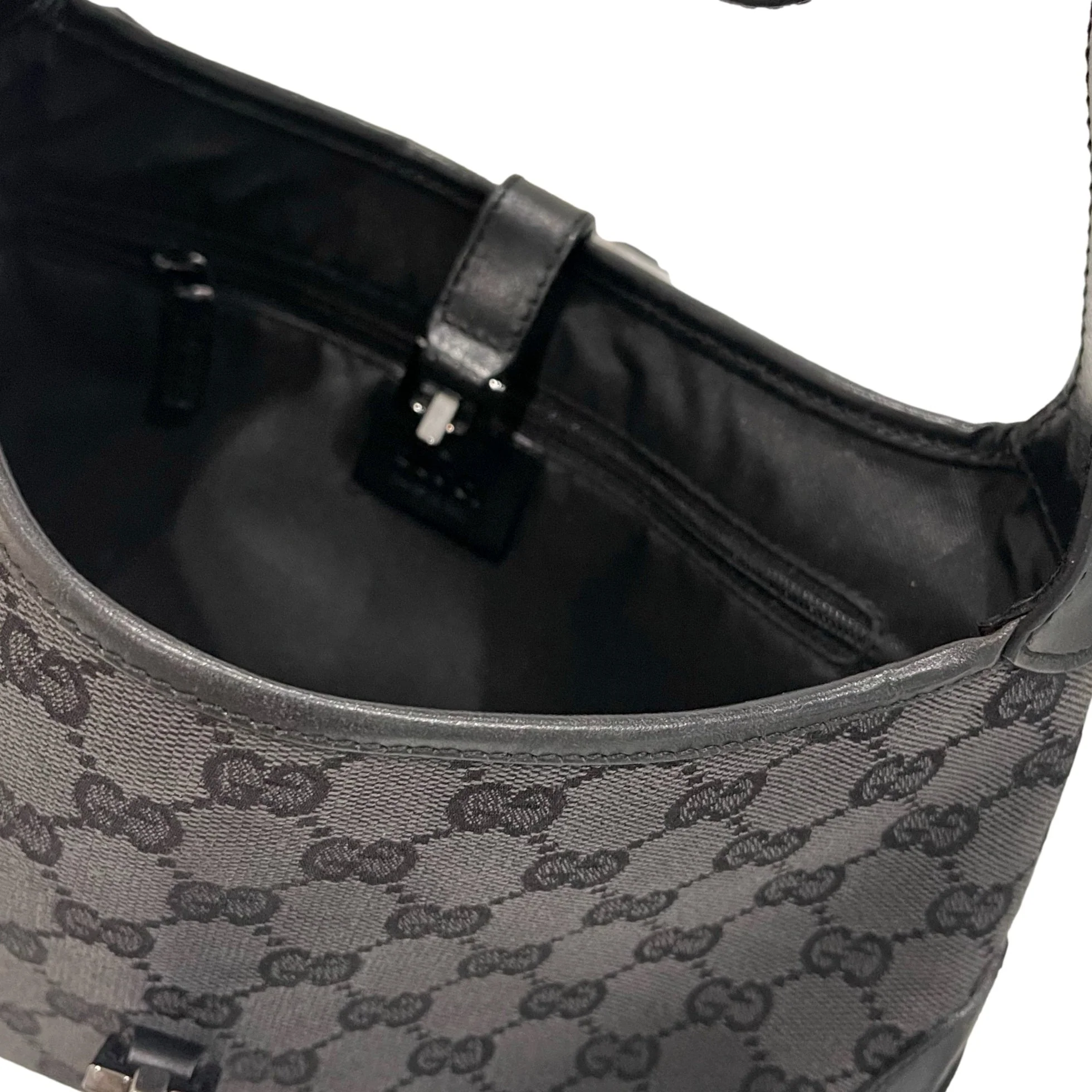 Gucci Black Monogram Shoulder Bag - Image 3