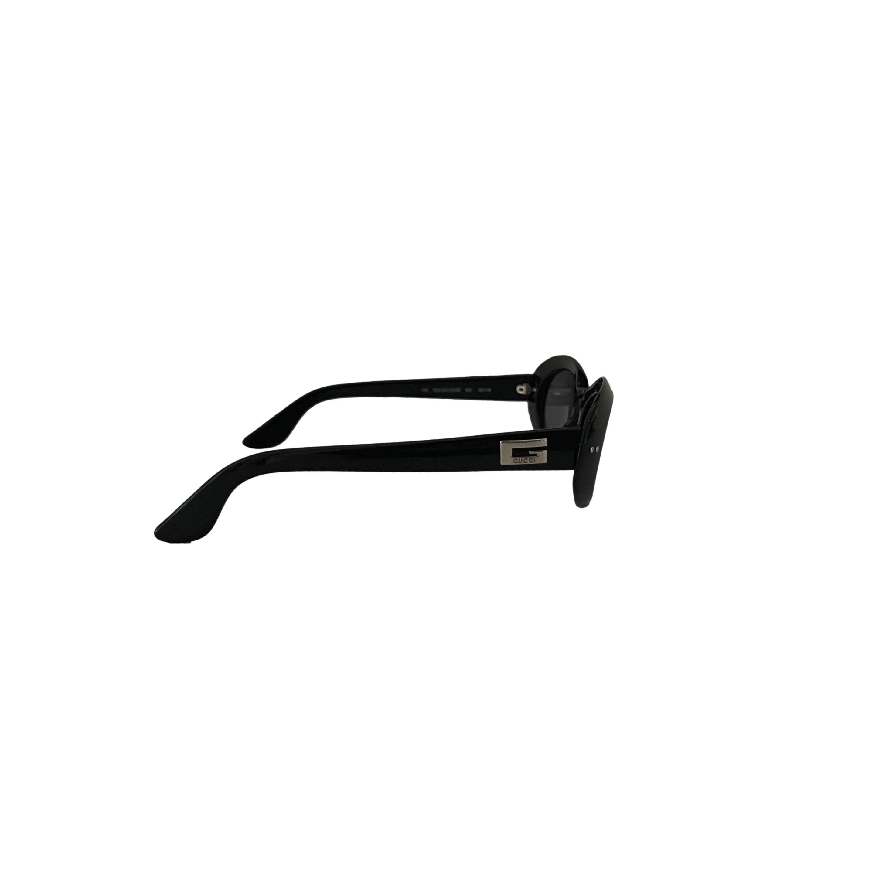 Gucci Black Oval Sunglasses - Image 2