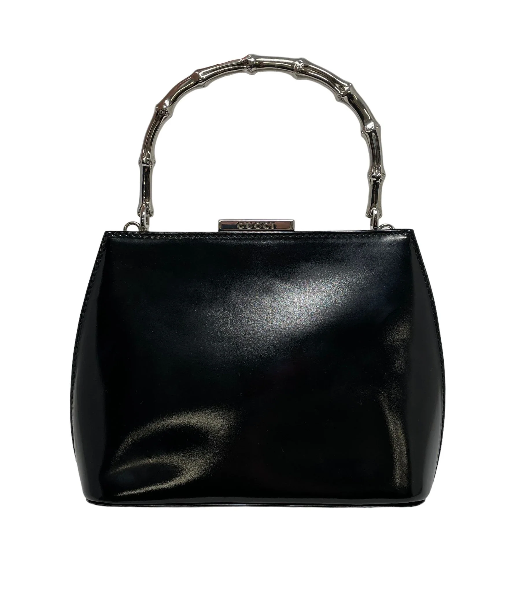 Gucci Black Patent Leather Top Handle