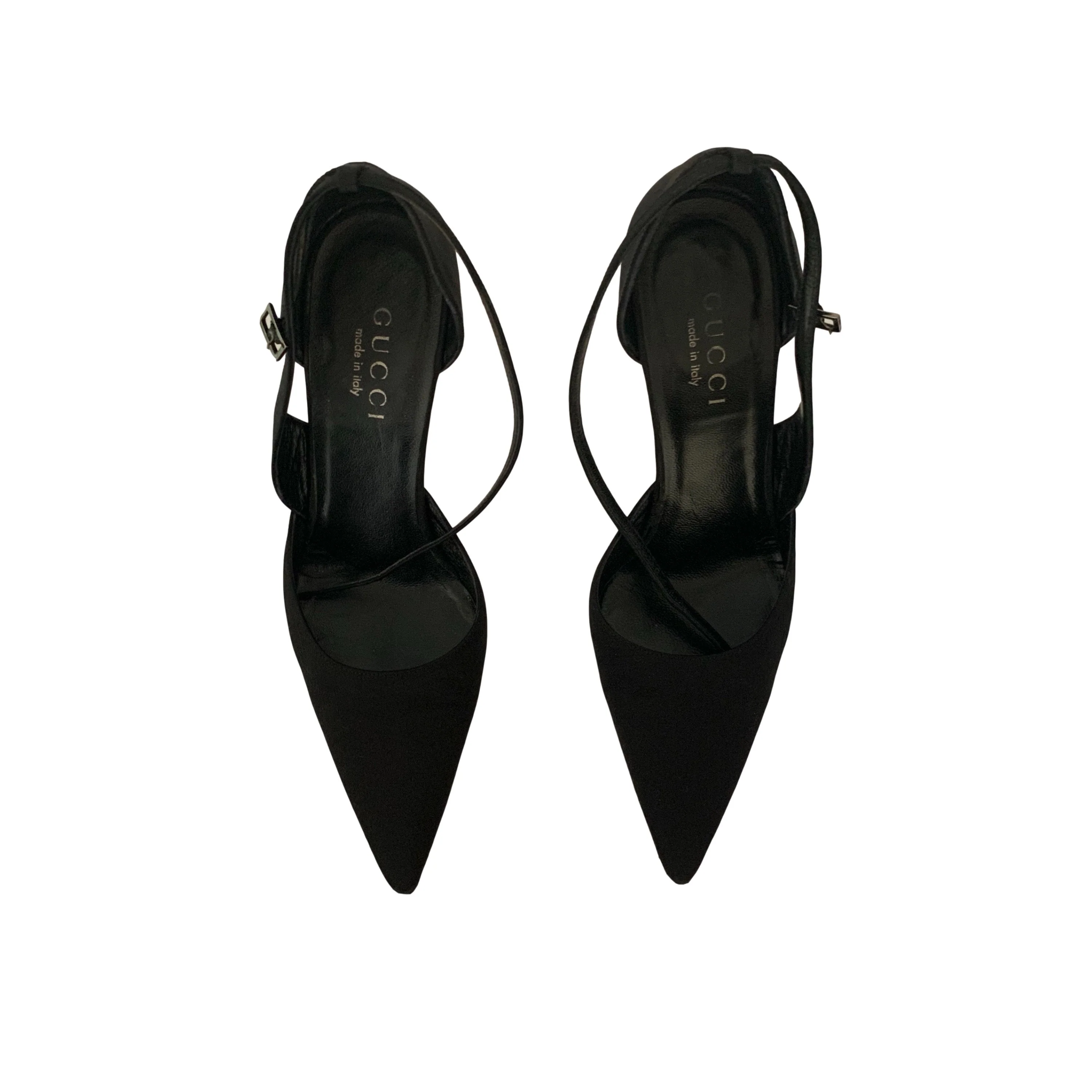 Gucci Black Raised Logo Heels