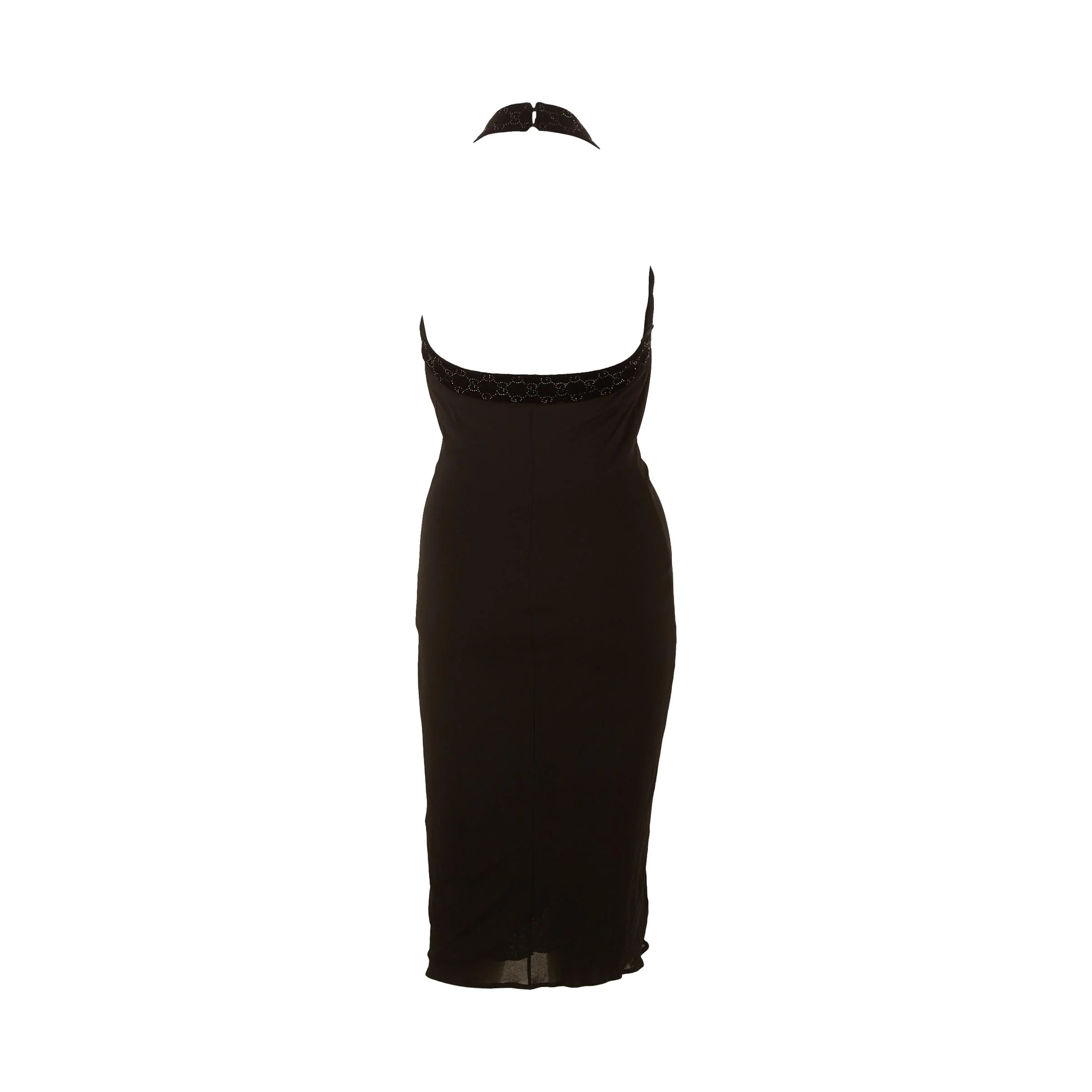 Gucci Black Rhinestone Logo Dress - Image 2