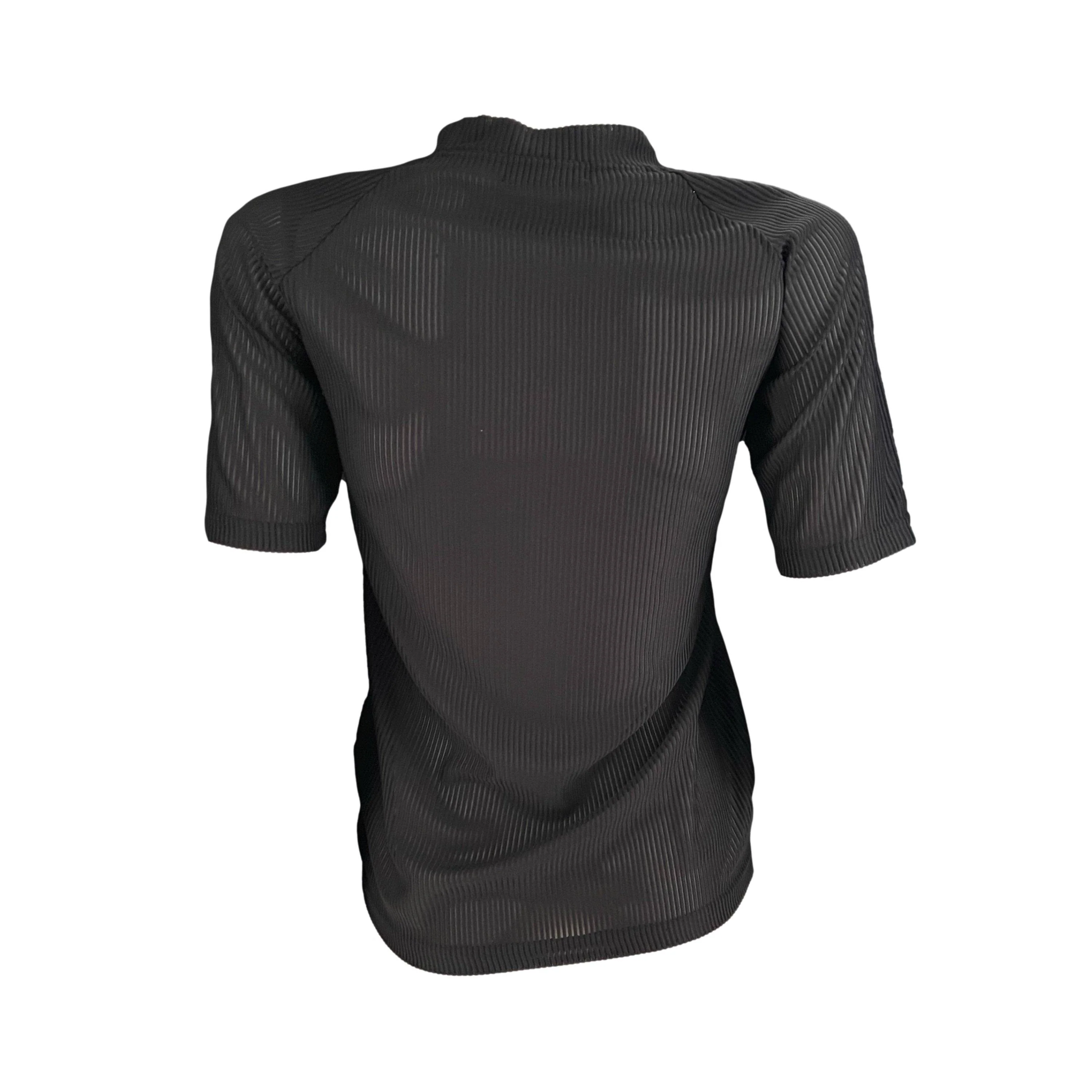 Gucci Black Ribbed Logo Top - Image 2