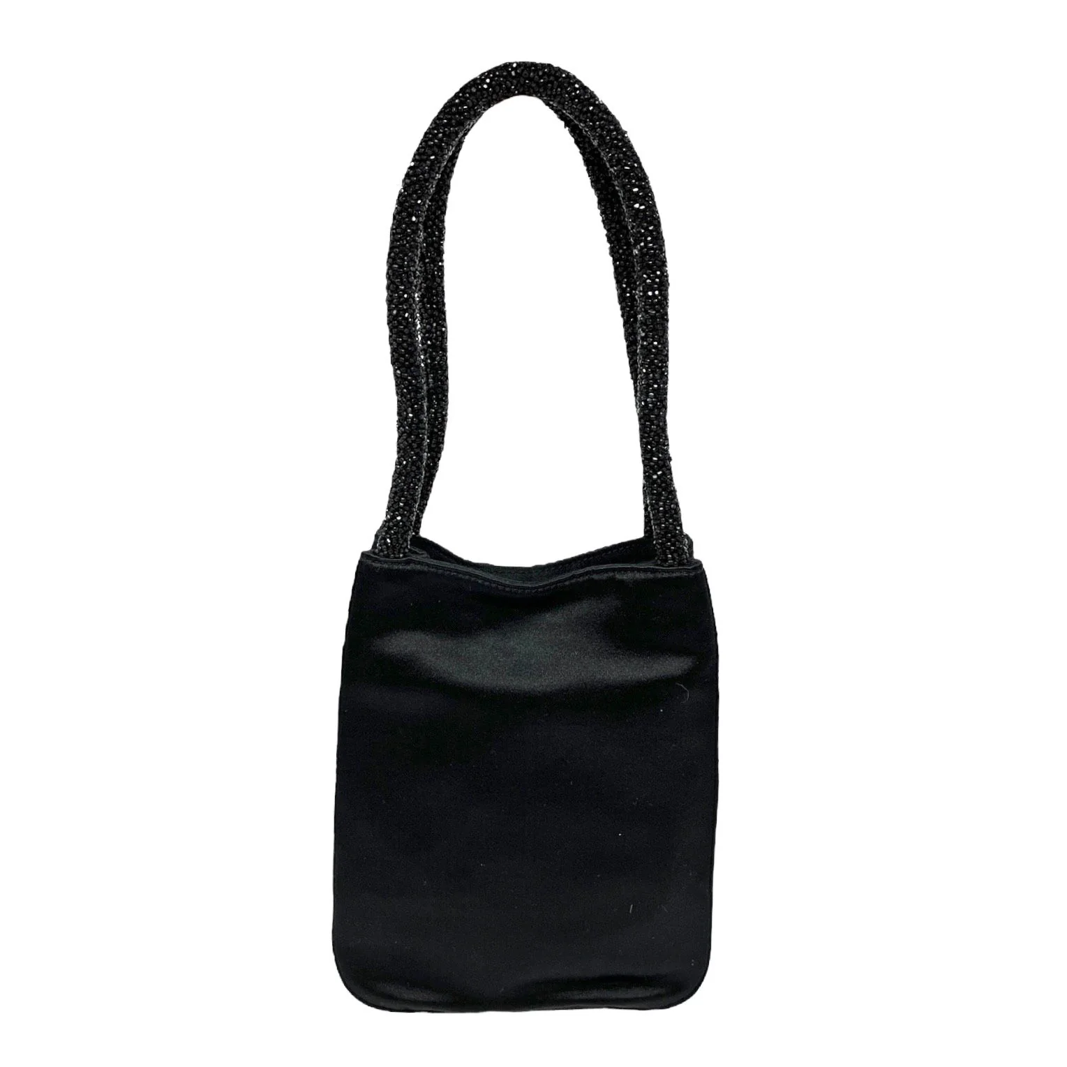 Gucci Black Satin Beaded Mini Bag - Image 2