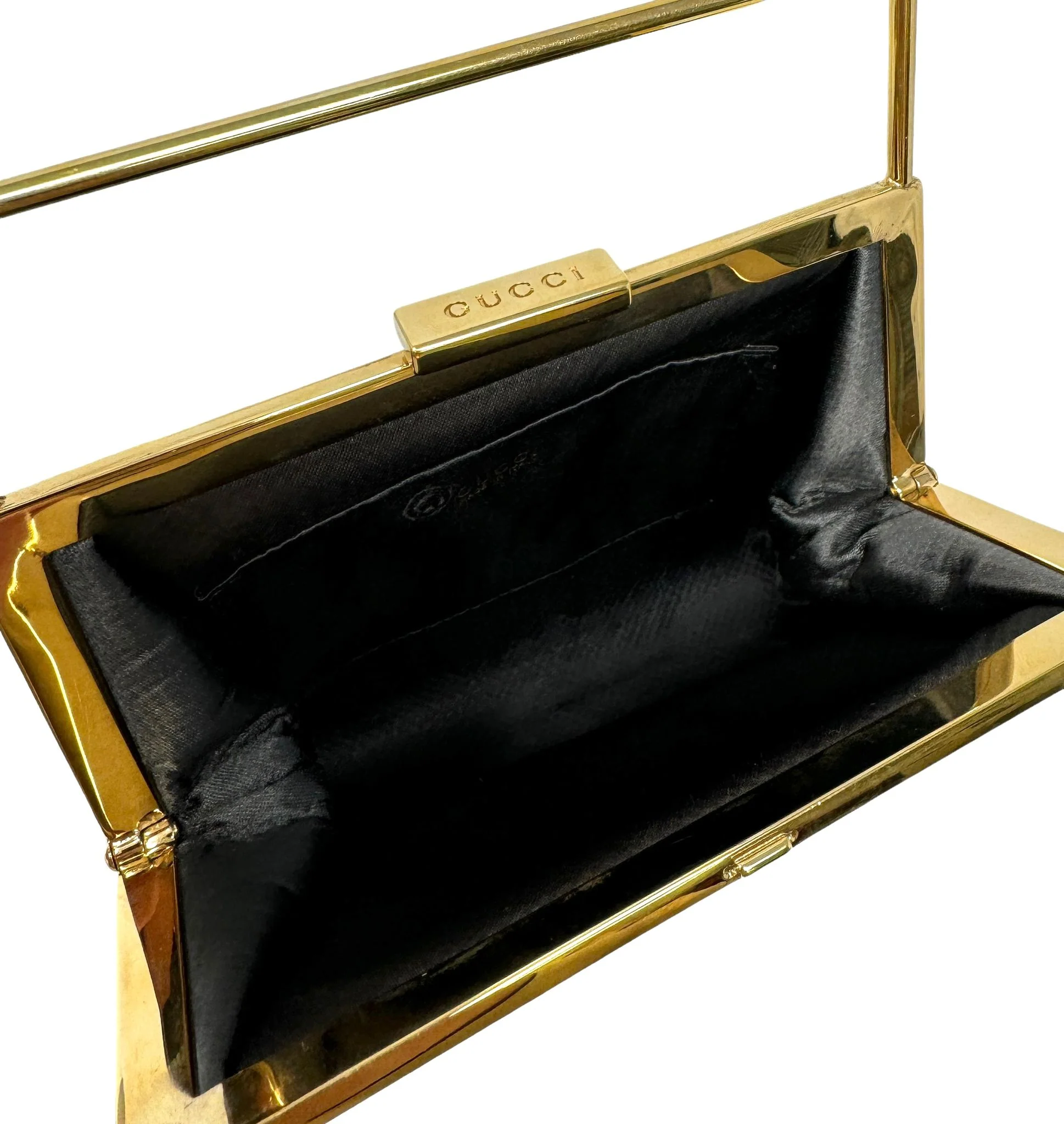 Gucci Black Satin Mini Top Handle - Image 3