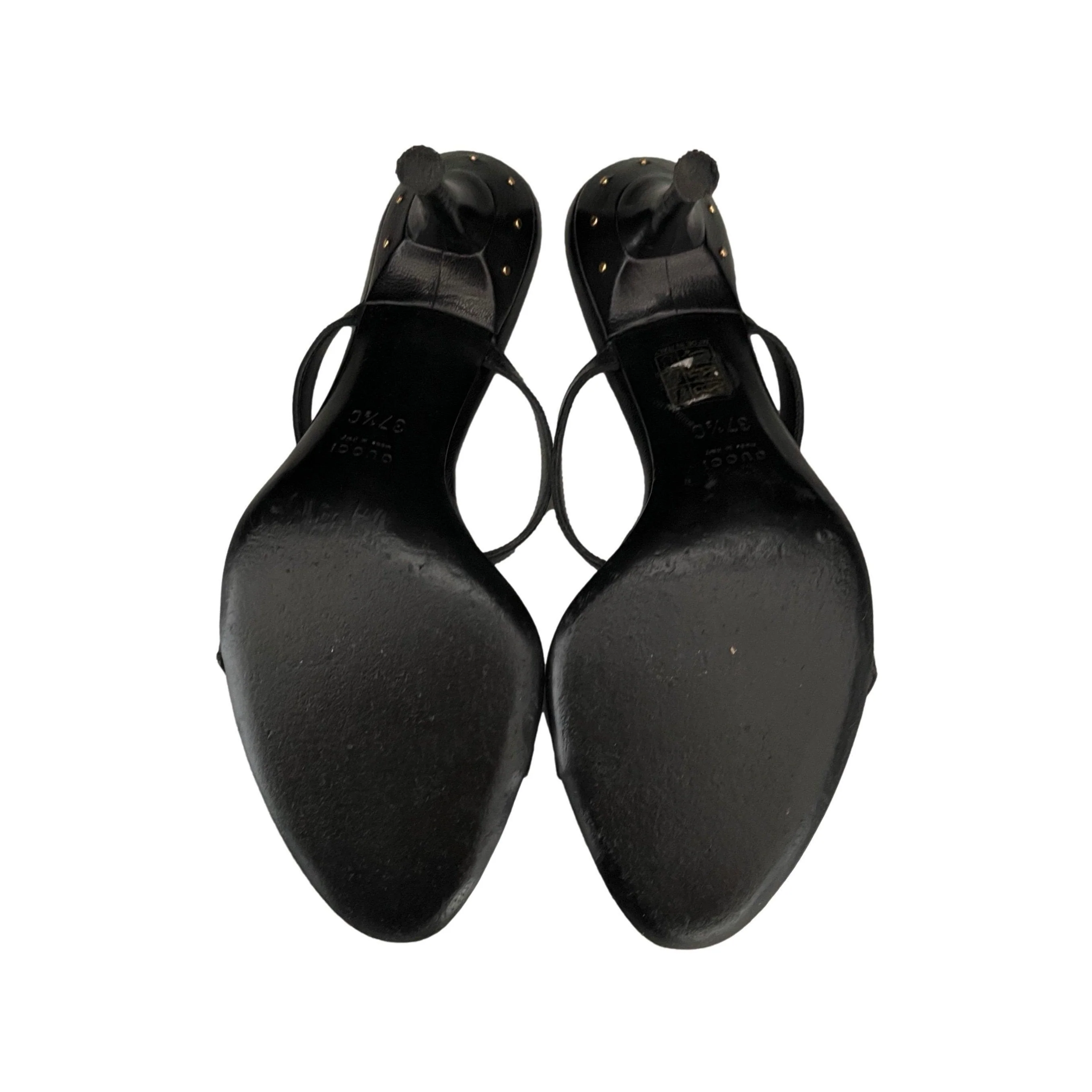 Gucci Black Studded Kitten Heels - Image 3