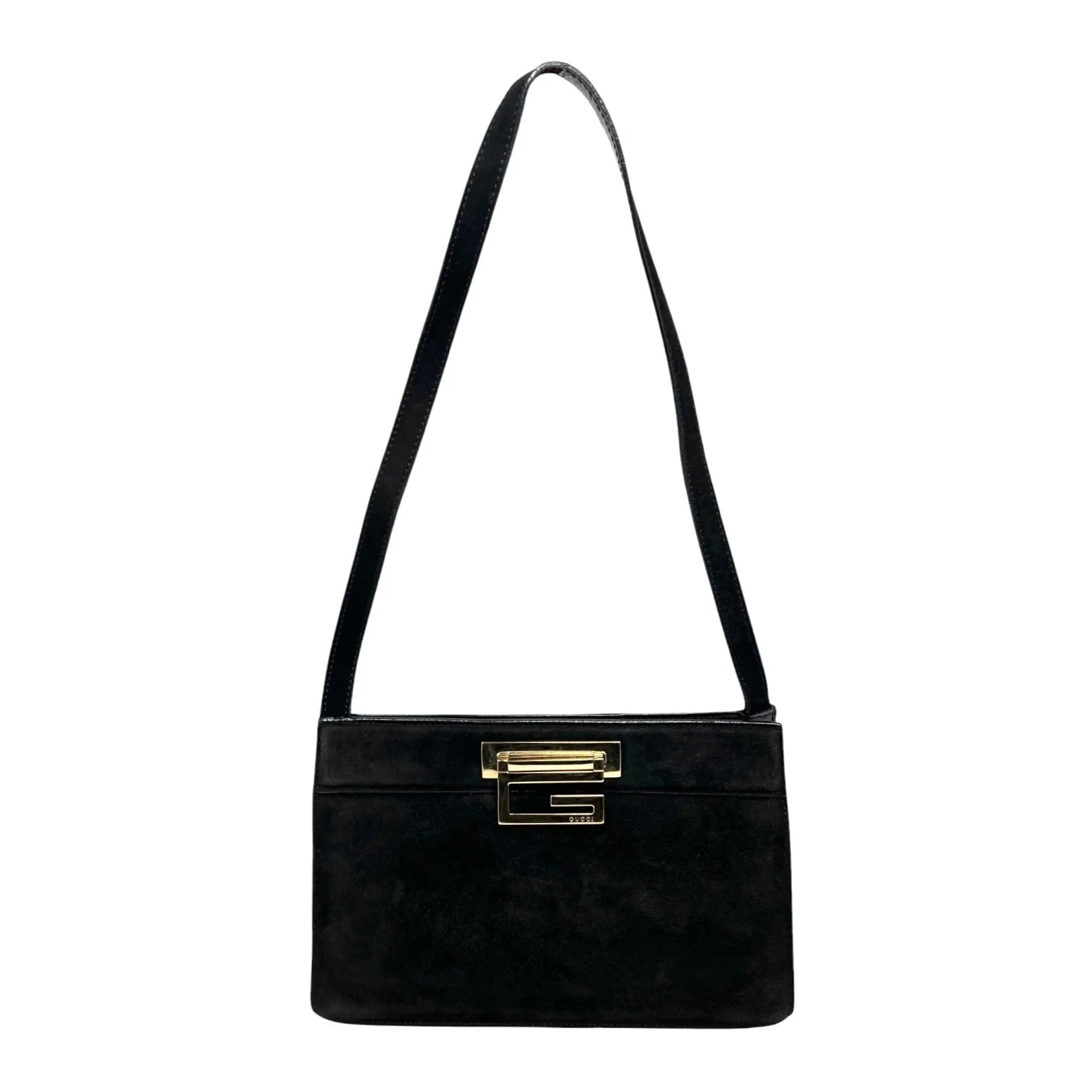 Gucci Black Suede Shoulder Bag - Image 2