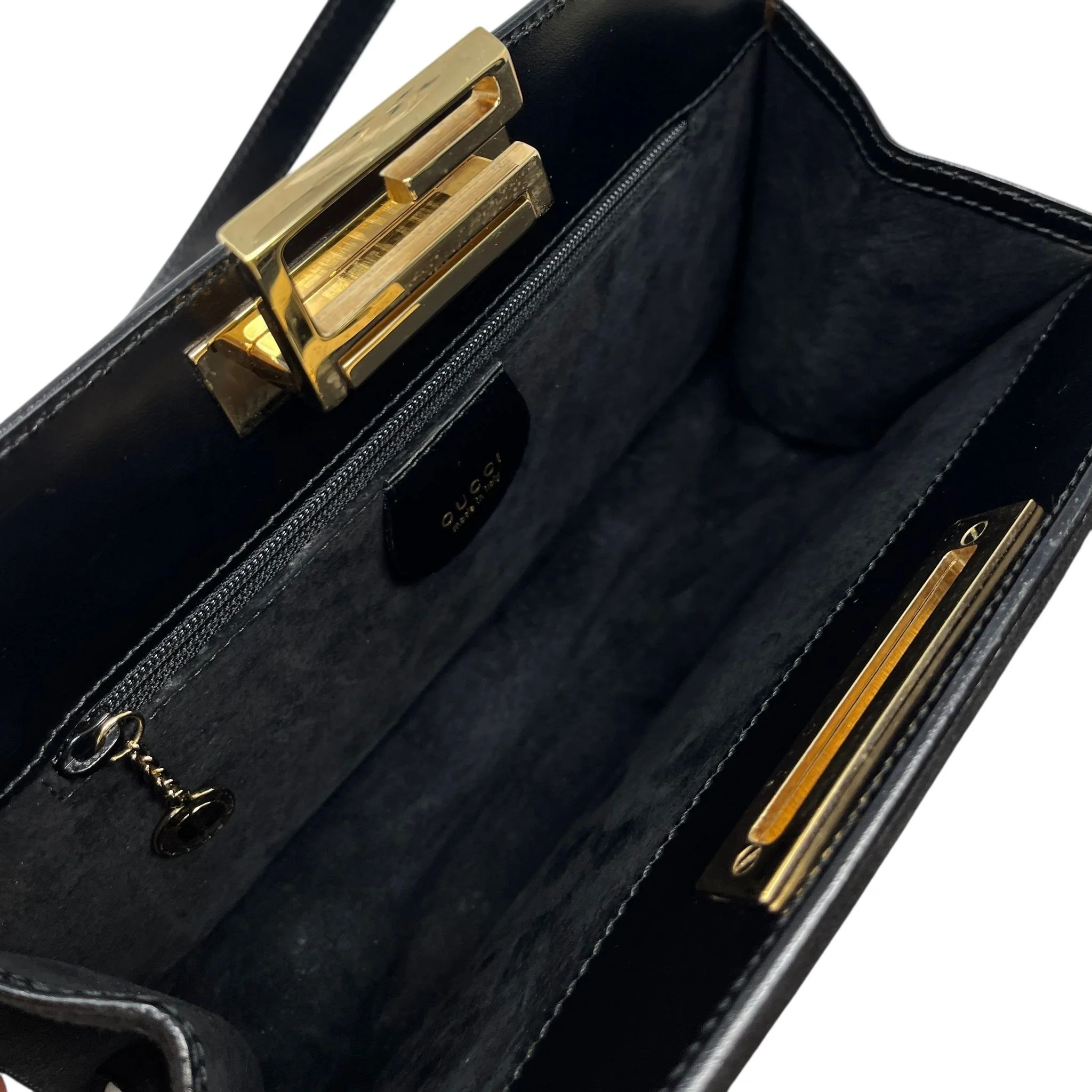 Gucci Black Suede Shoulder Bag - Image 3