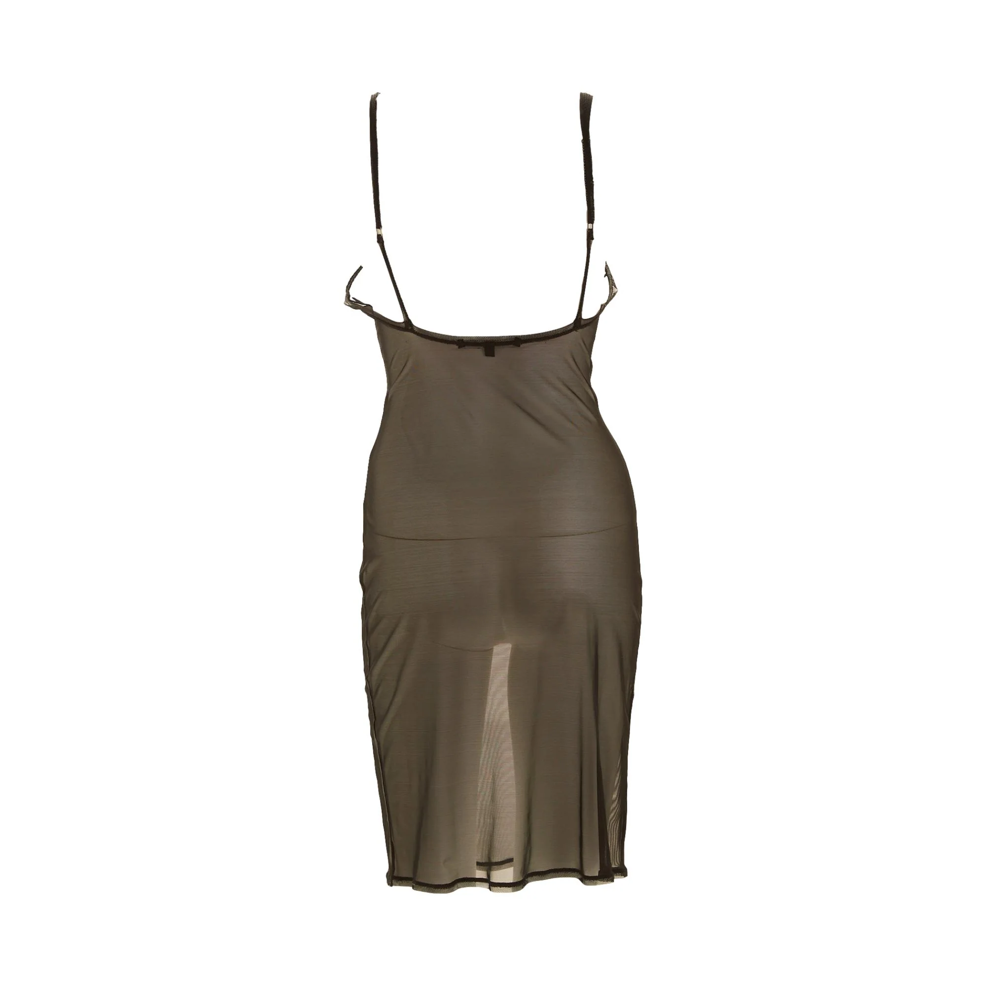 Gucci Black Tom Ford Mesh Slip Dress - Image 2