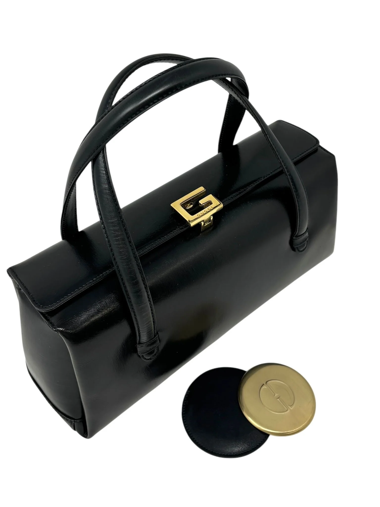 Gucci Black Top Handle Bag - Image 2