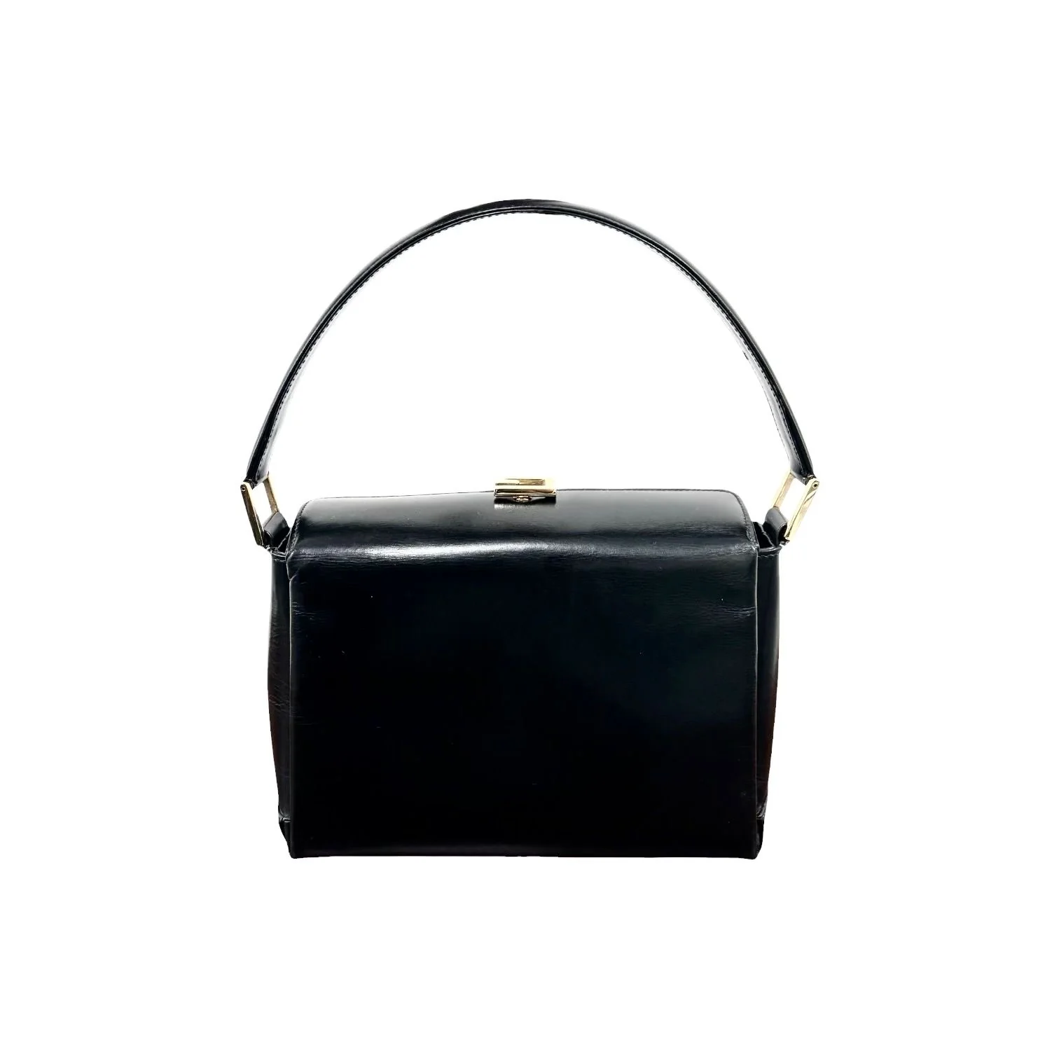 Gucci Black Top Handle Clasp Bag - Image 3