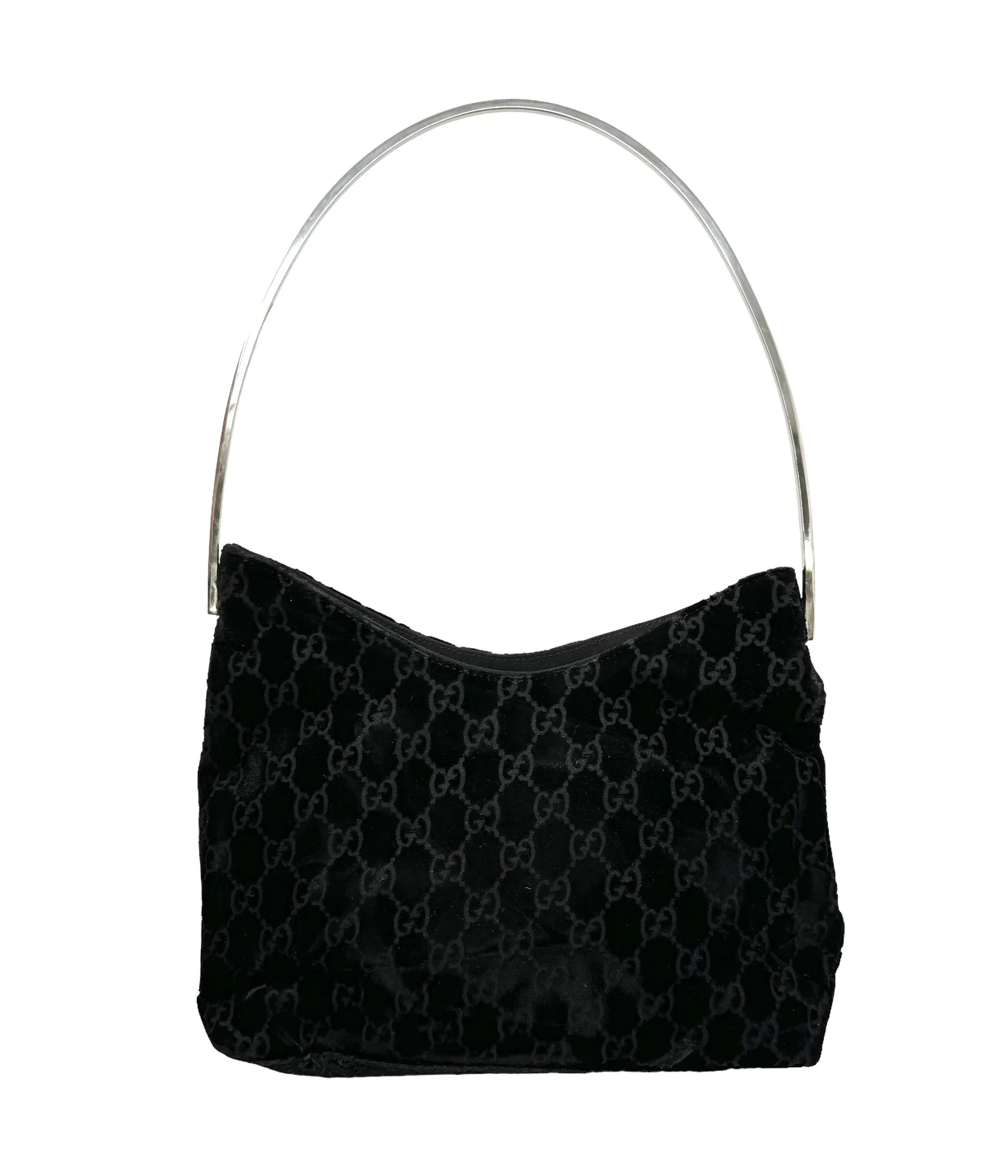 Gucci Black Velvet Shoulder Bag