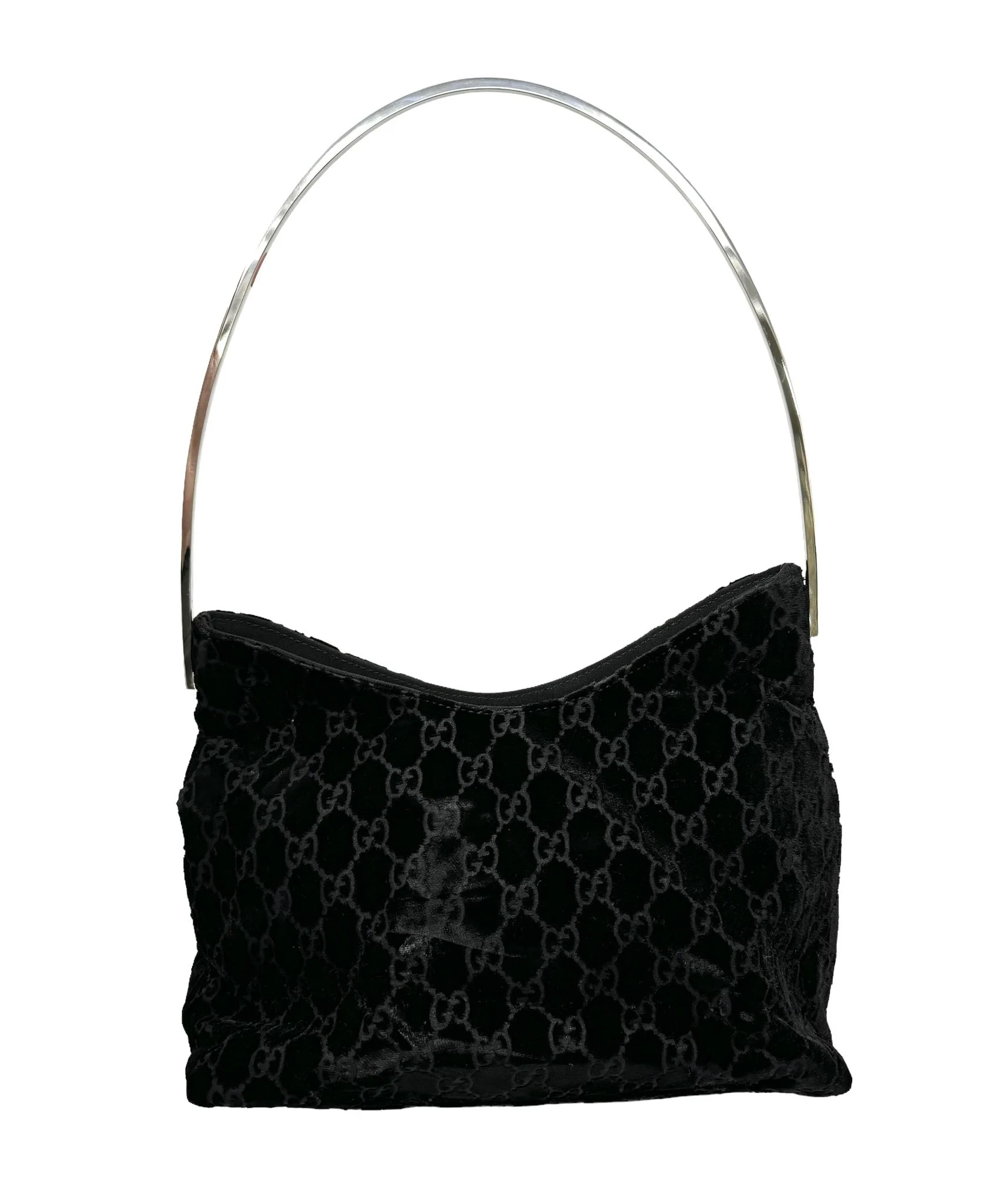 Gucci Black Velvet Shoulder Bag - Image 2