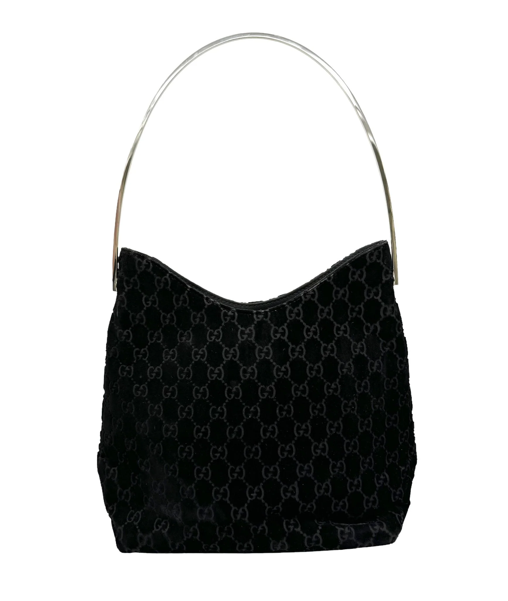 Gucci Black Velvet Shoulder Bag