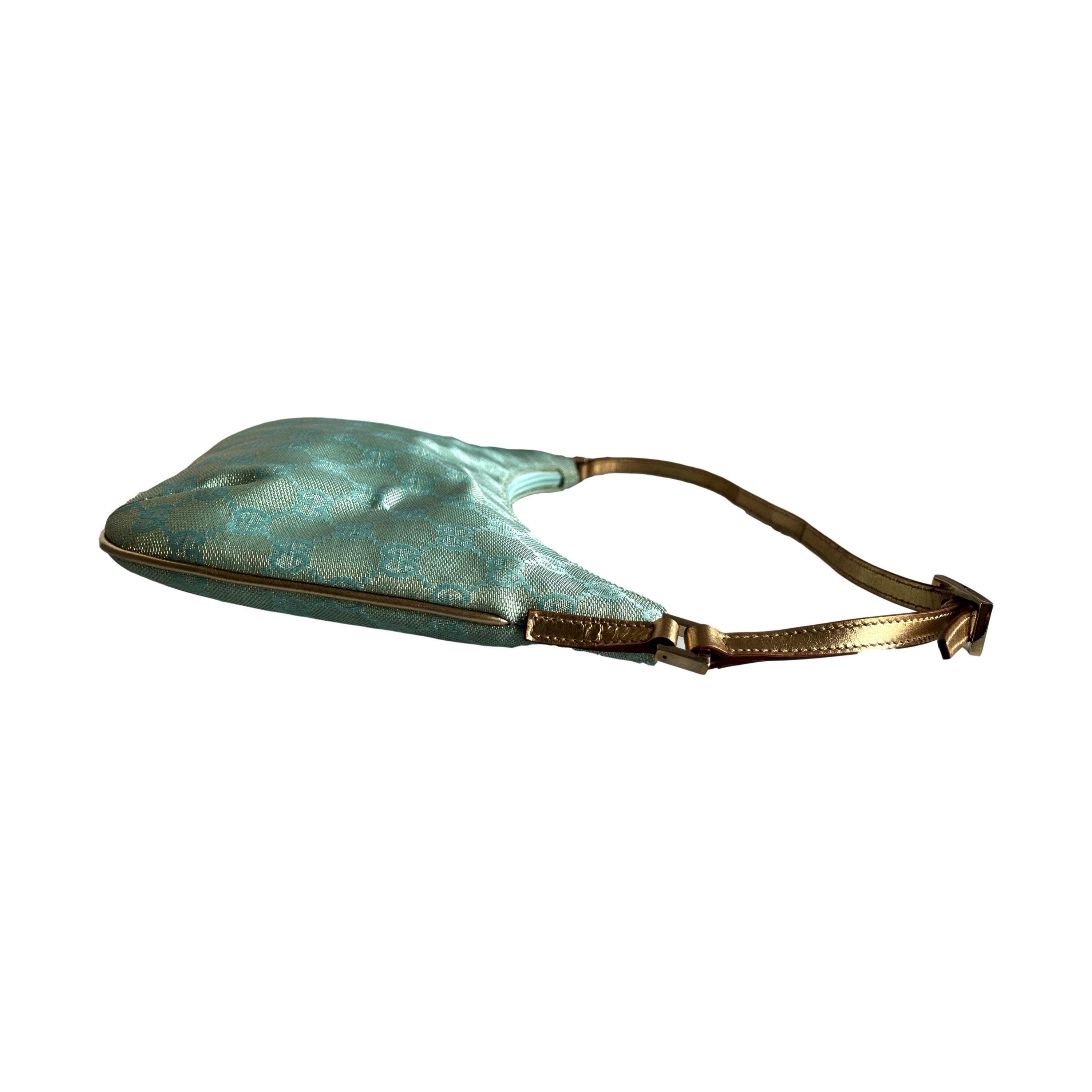 Gucci Blue Iridescent Monogram Bag - Image 3