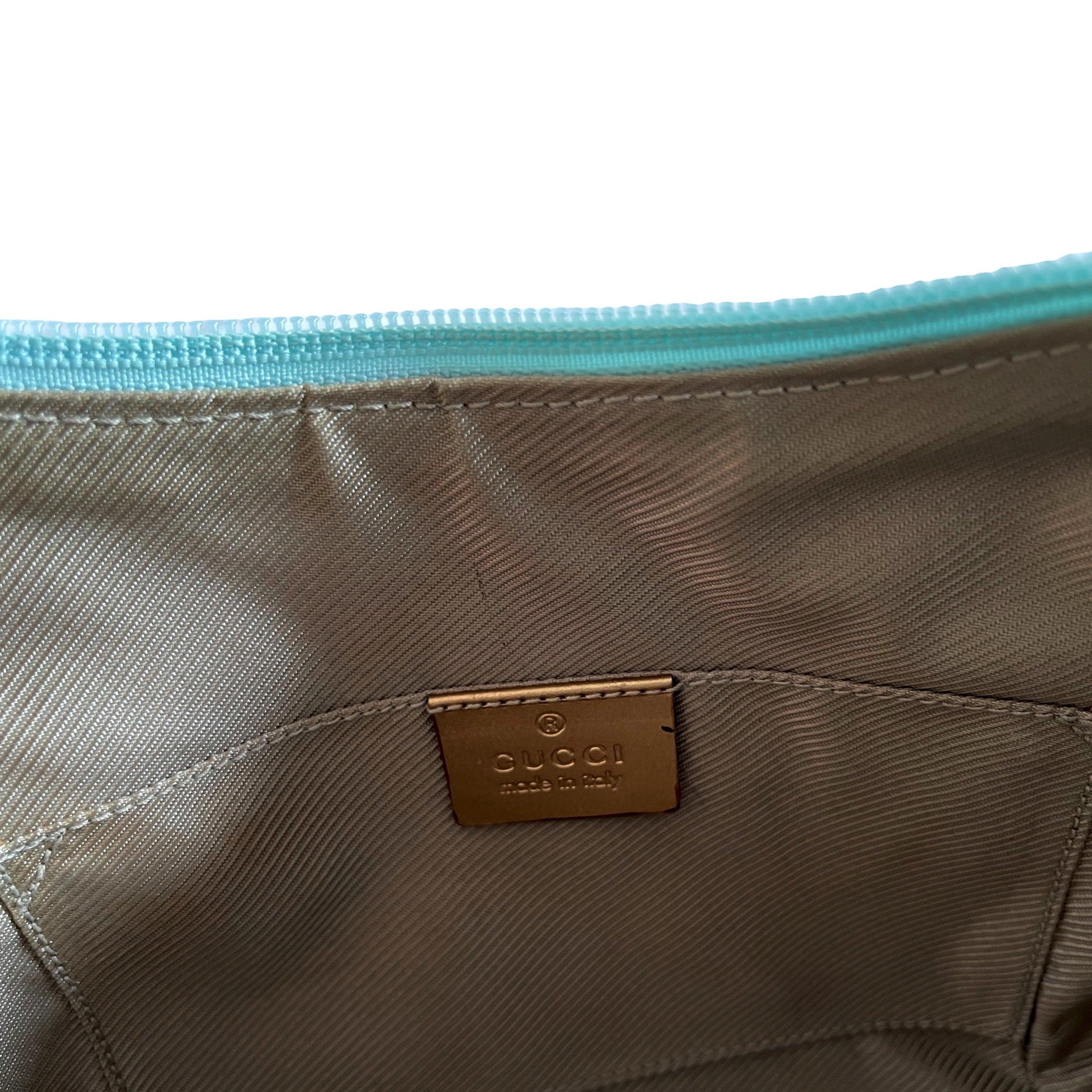 Gucci Blue Iridescent Monogram Bag - Image 4