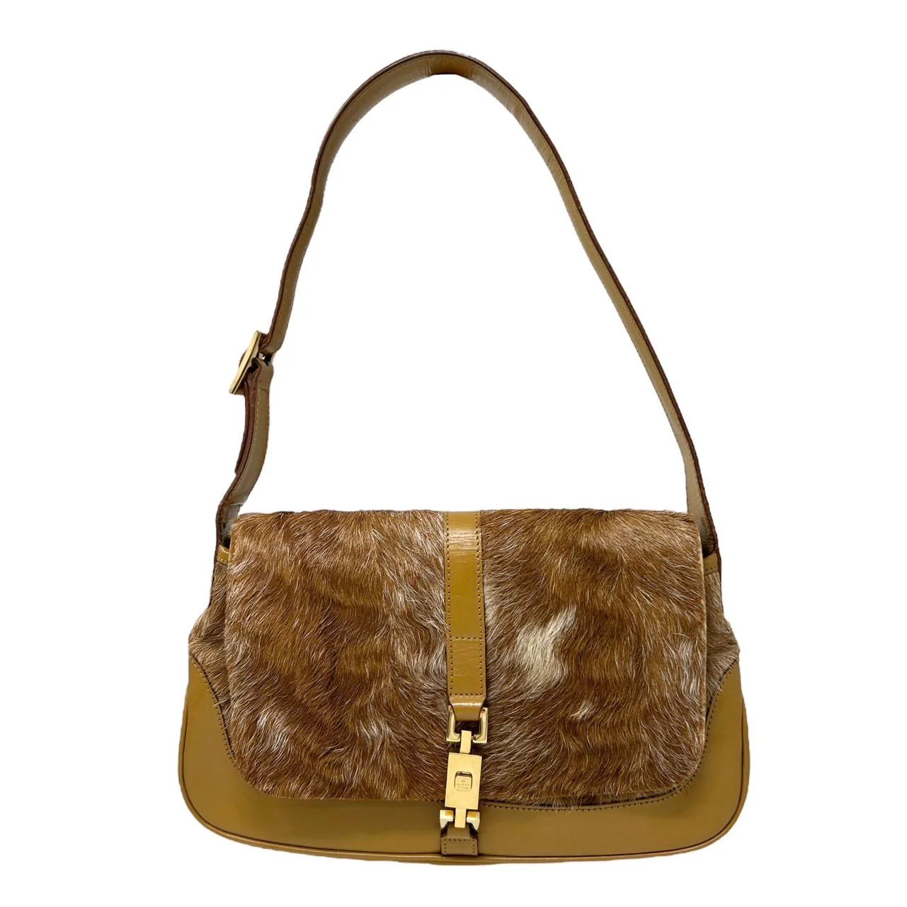 Gucci Brown Calf Hair Jackie Bag