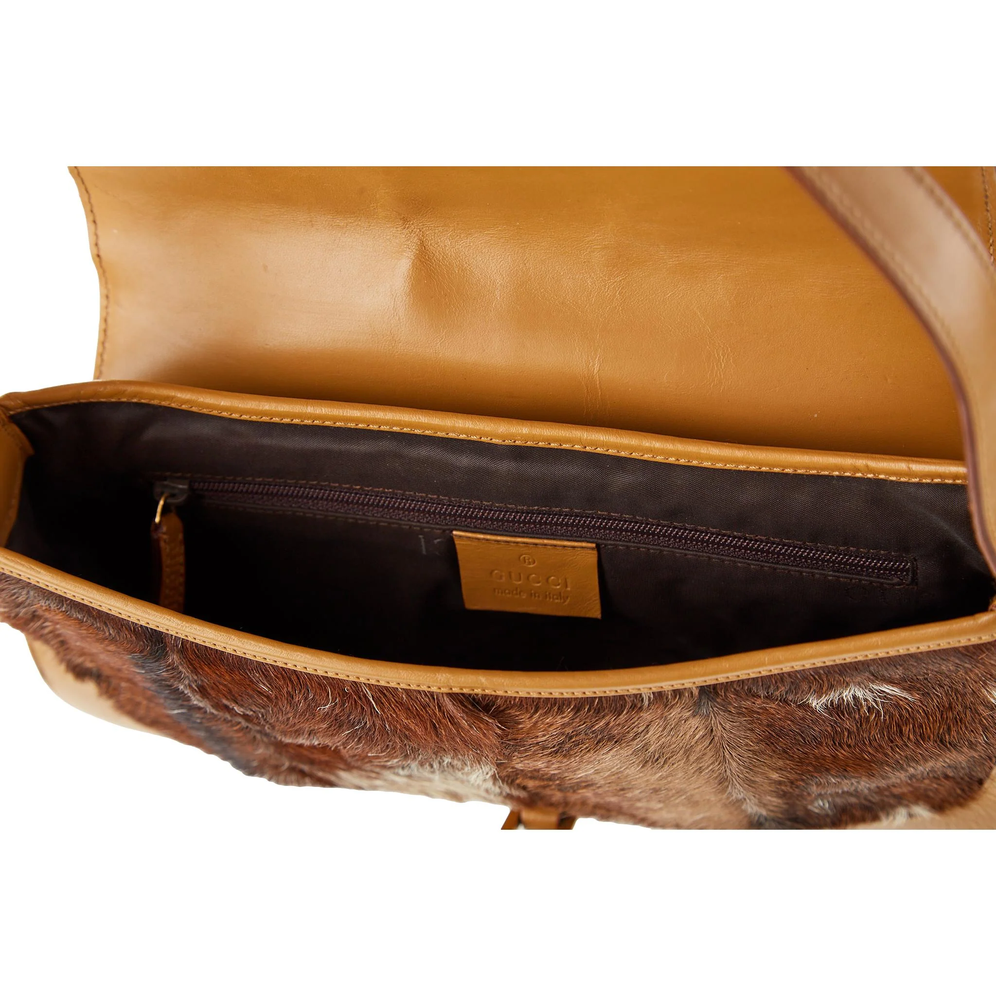 Gucci Brown Cow Print Jackie Bag - Image 4