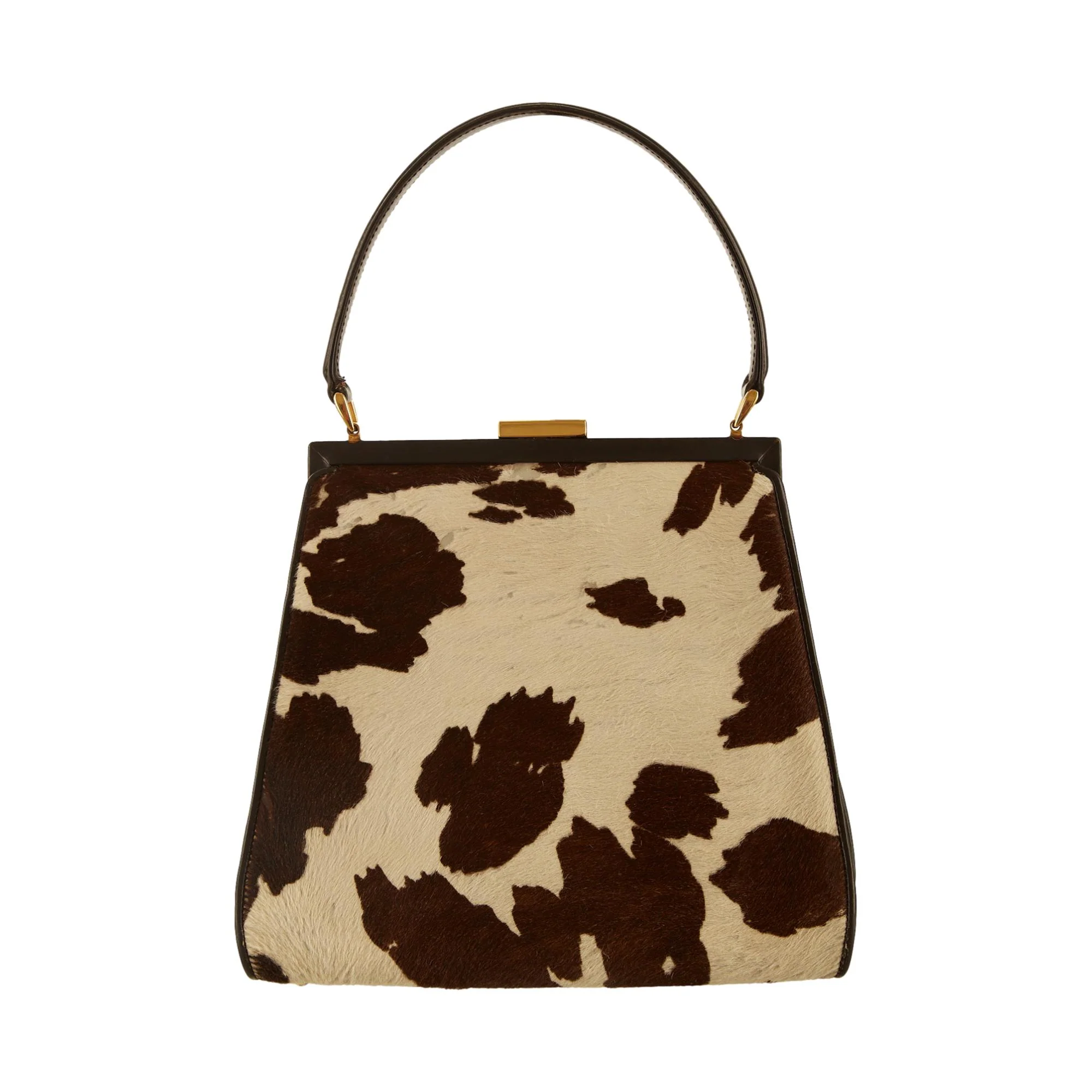 Gucci Brown Cow Print Top Handle Bag - Image 2