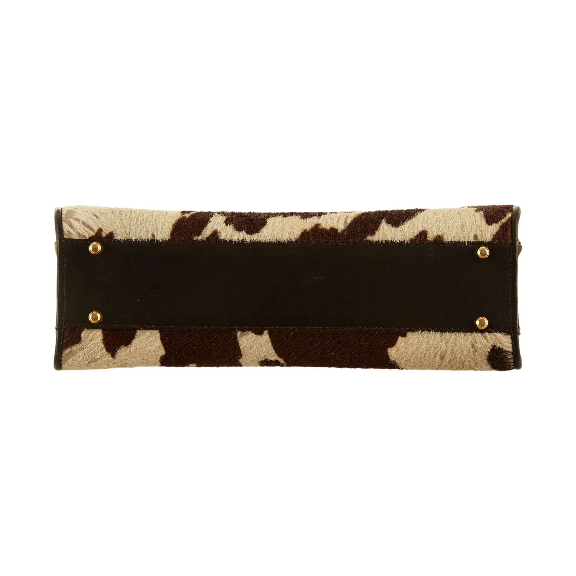 Gucci Brown Cow Print Top Handle Bag - Image 3