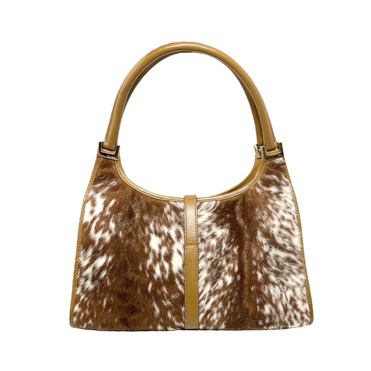 Gucci Brown Fur Small Jackie Bag - Image 2