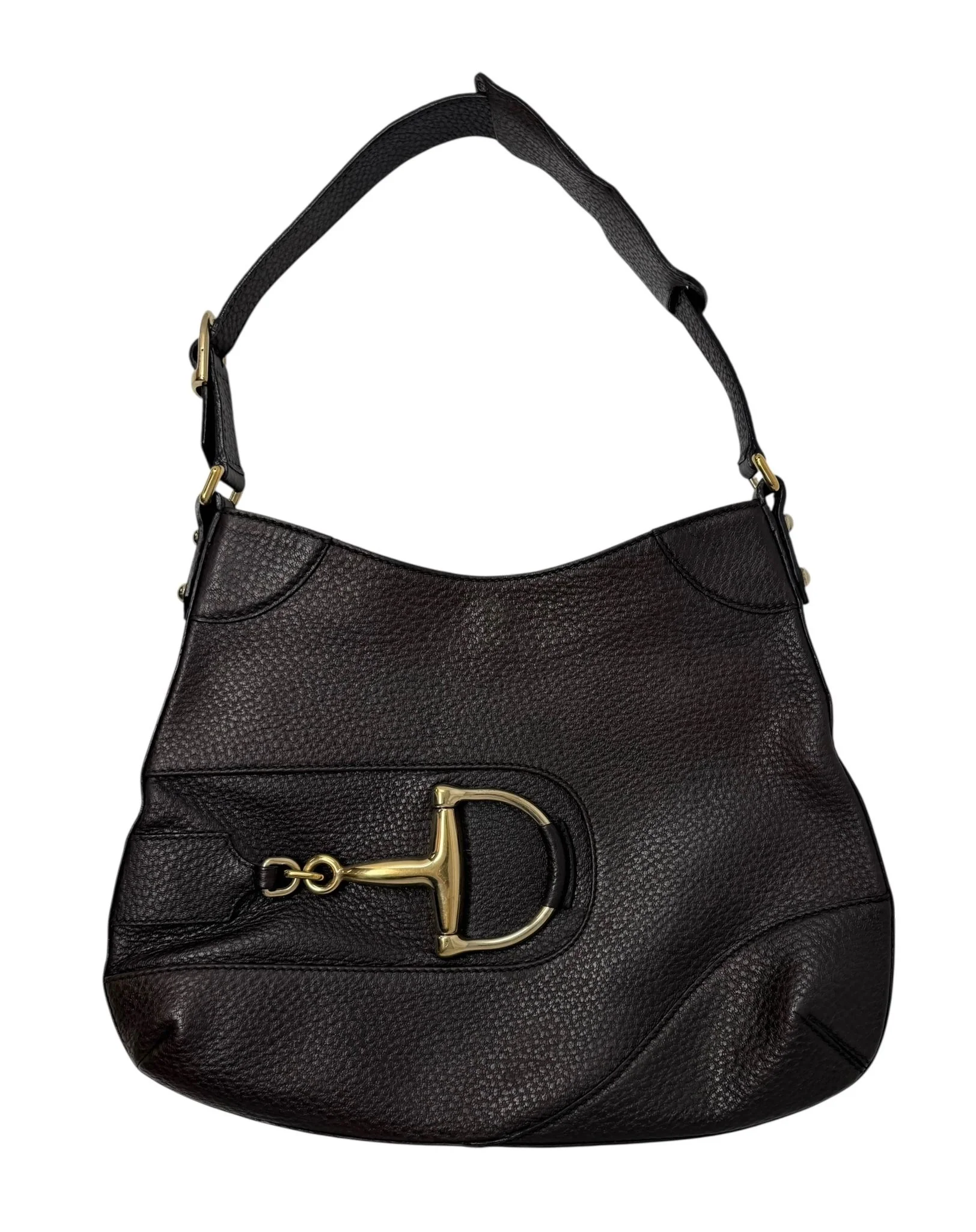Gucci Brown Horse Bit Shoudler Bag