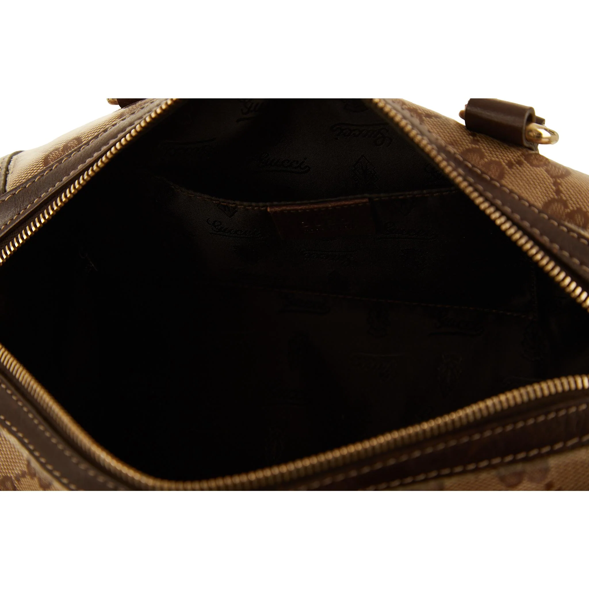 Gucci Brown Logo Cylinder Bag - Image 3