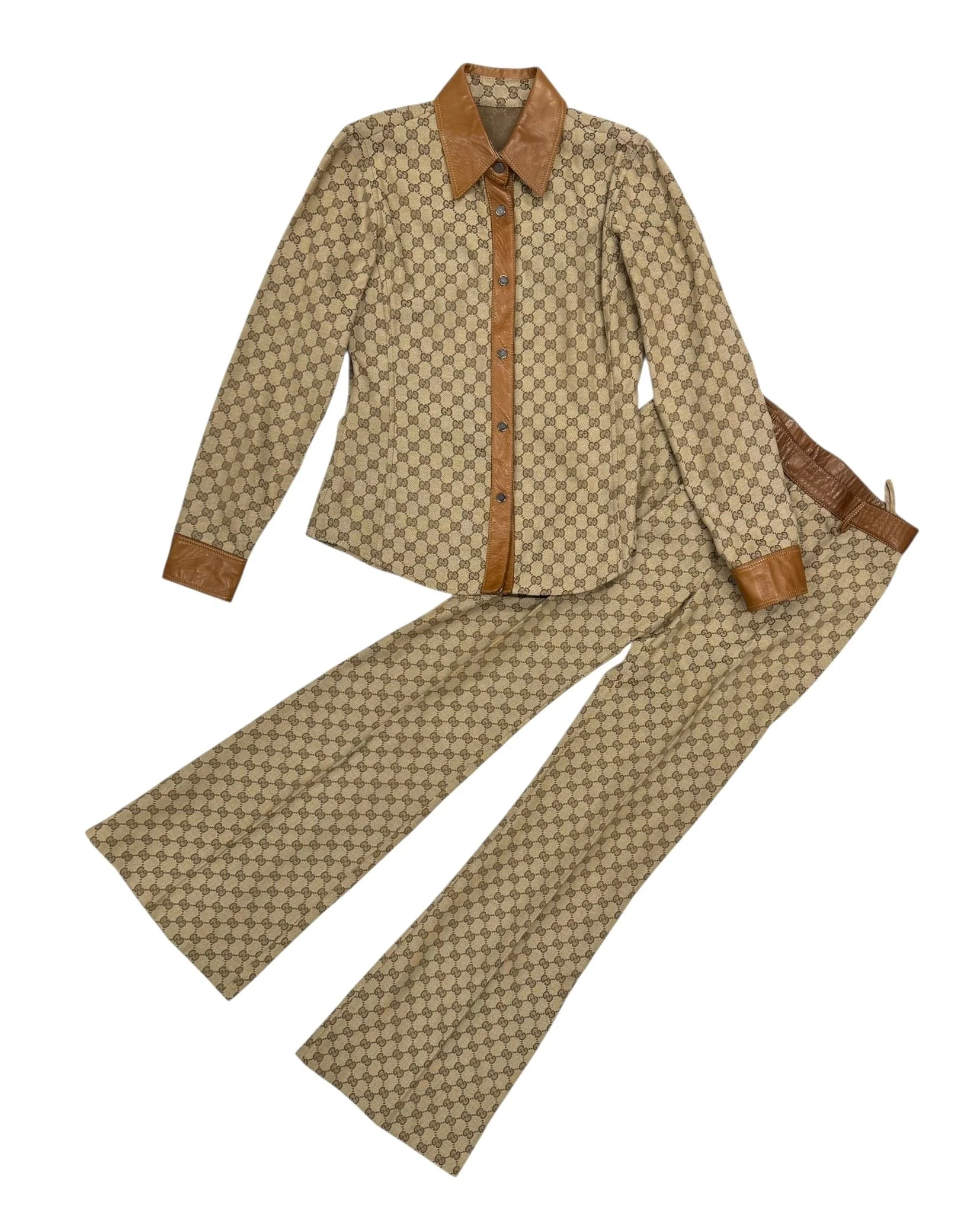 Gucci Brown Logo Pant Set - Image 2