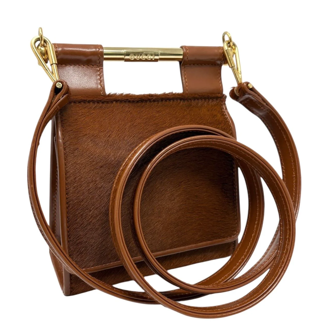 Gucci Brown Mini 2way Calfhair Bag - Image 4
