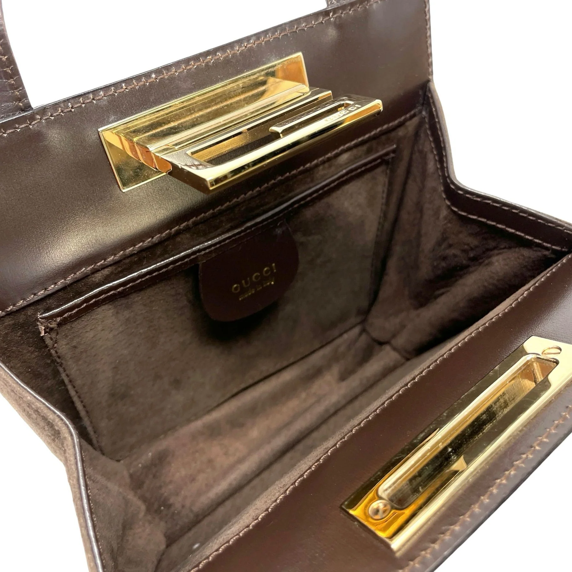 Gucci Brown Mini Top Handle Bag - Image 3
